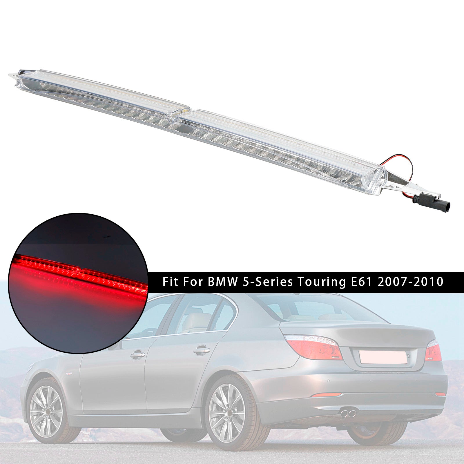 PALASER 2007-2010 BMW 5-Series Touring E61 White Third Brake Light 63256925902 - Image 5
