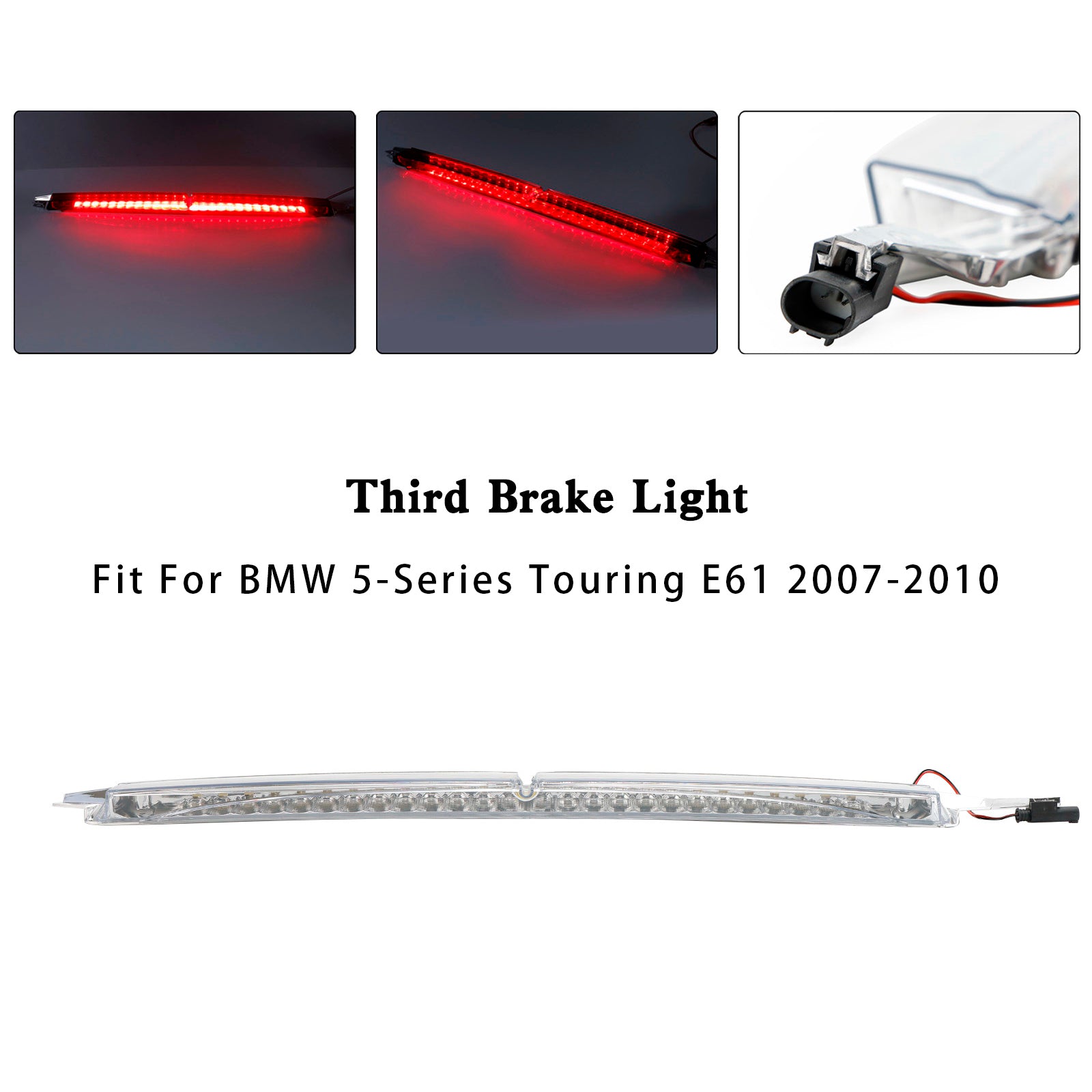 PALASER 2007-2010 BMW 5-Series Touring E61 White Third Brake Light 63256925902 - Image 7