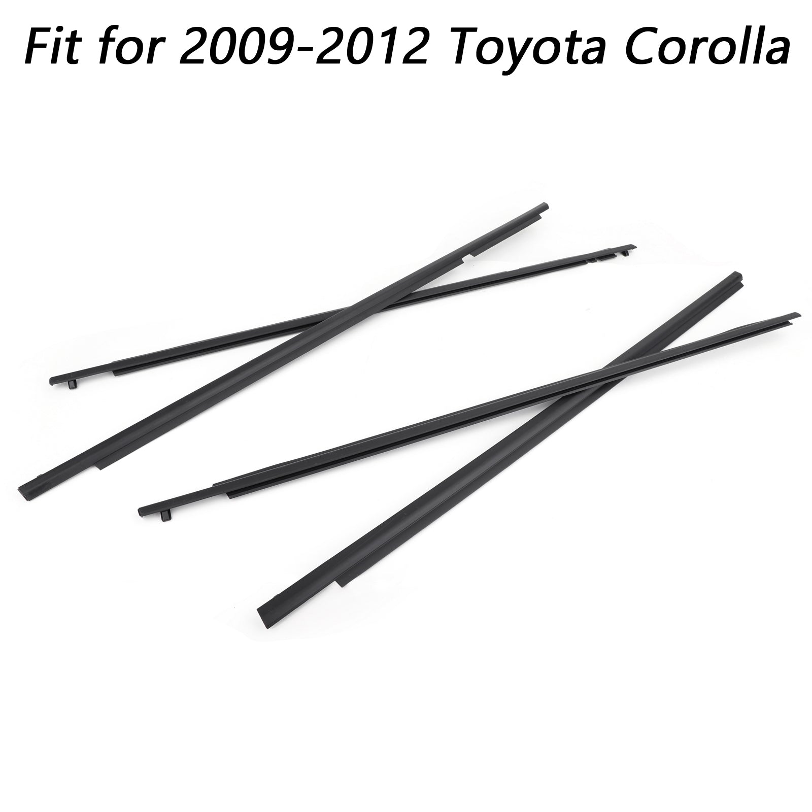 PALASER Toyota Corolla 2009-2013 Door Weatherstrip Belt Seal Window Moulding Trim 75710-02170 - Image 2