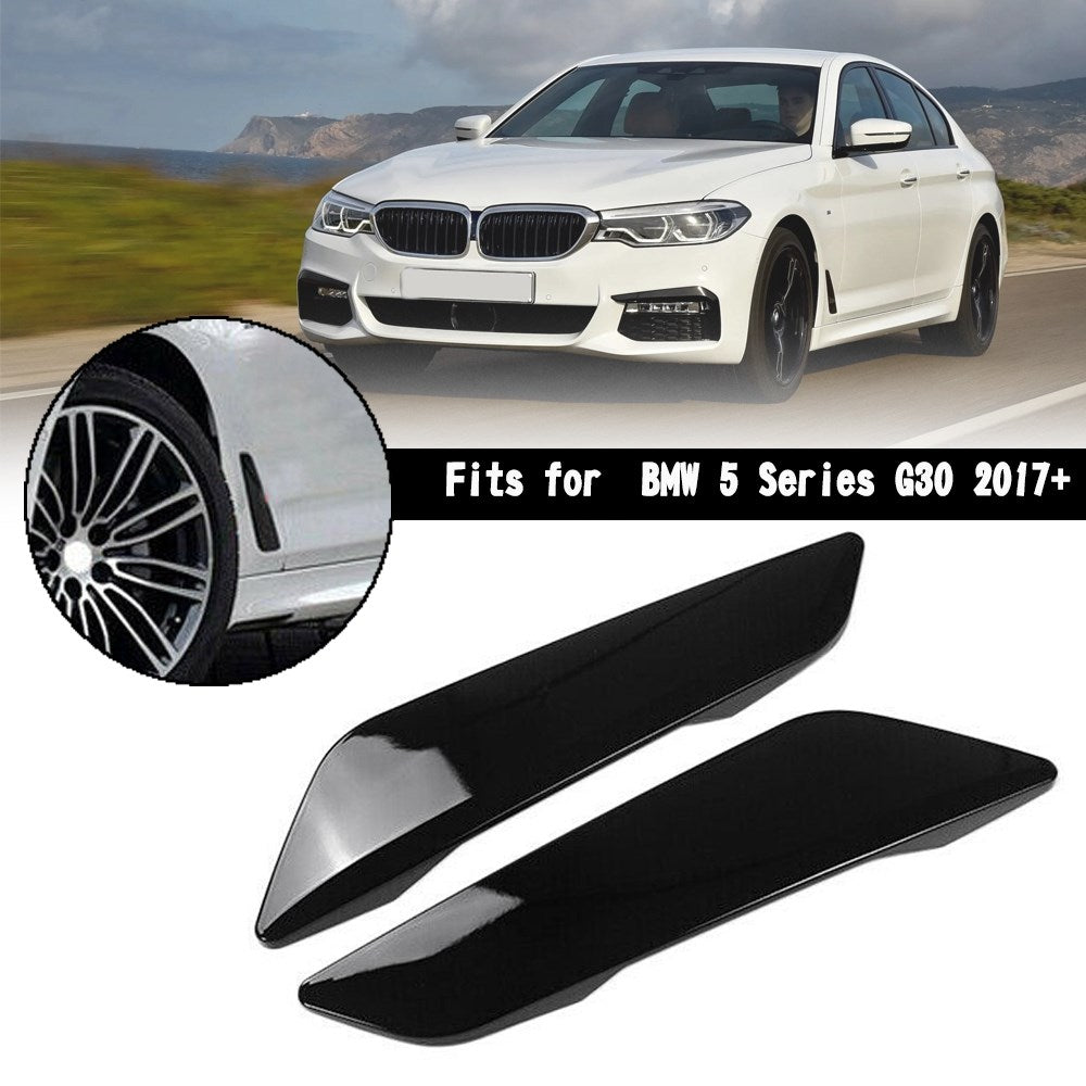 PALASER Mw 5 Series G30 2017+ Glossy Black Fender Side Air Vent Outlet Cover Trim - Image 2