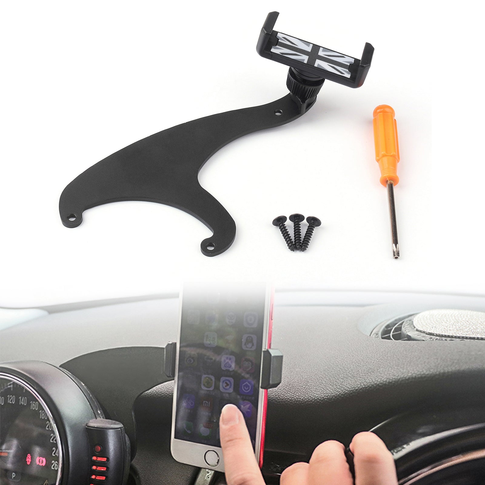 PALASER Mini Cooper F54 F55 F56 Gy 360 Degree Rotation Car Phone Mount Cradle Holder Stand - Image 7