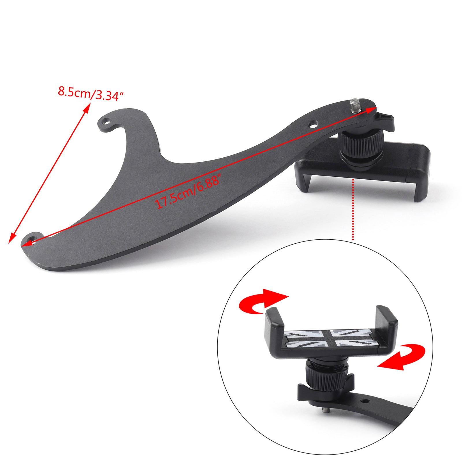PALASER Mini Cooper F54 F55 F56 Gy 360 Degree Rotation Car Phone Mount Cradle Holder Stand - Image 8