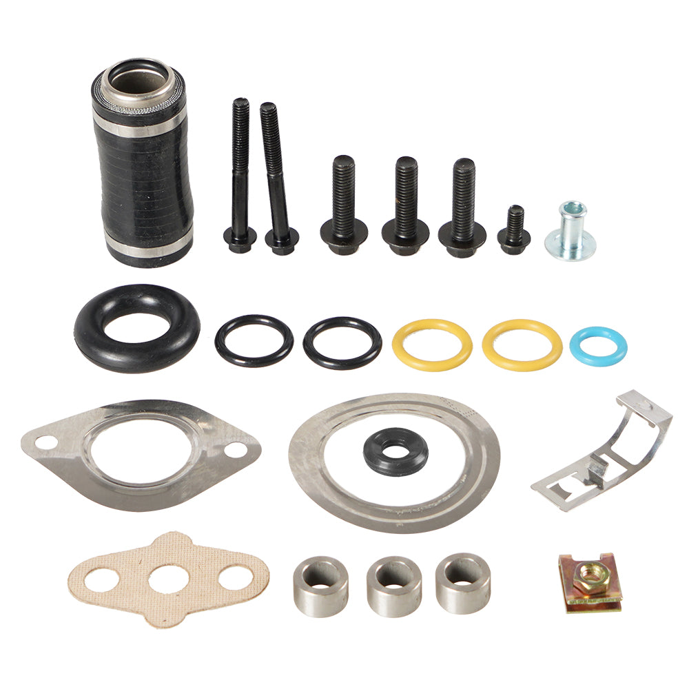 PALASER 2003-2010 Ford 6.0 6.0L F250 F350 EGR Cooler Intake Manifold Gasket Set With Hose - Image 7