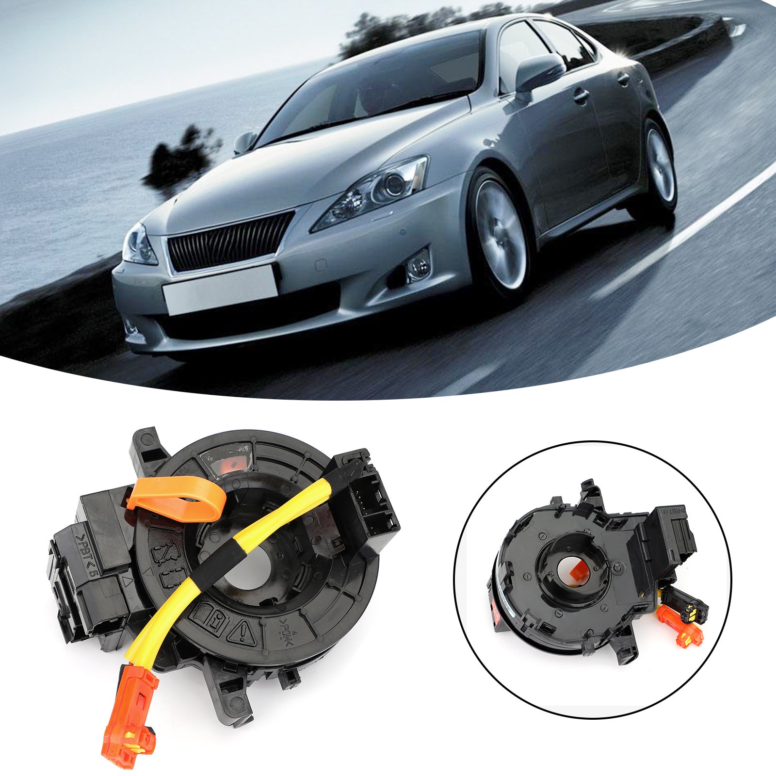 PALASER Spiral Cable Clock Spring 84306-06140 For Toyota Camry Land Cruiser Scion Lexus - Image 4