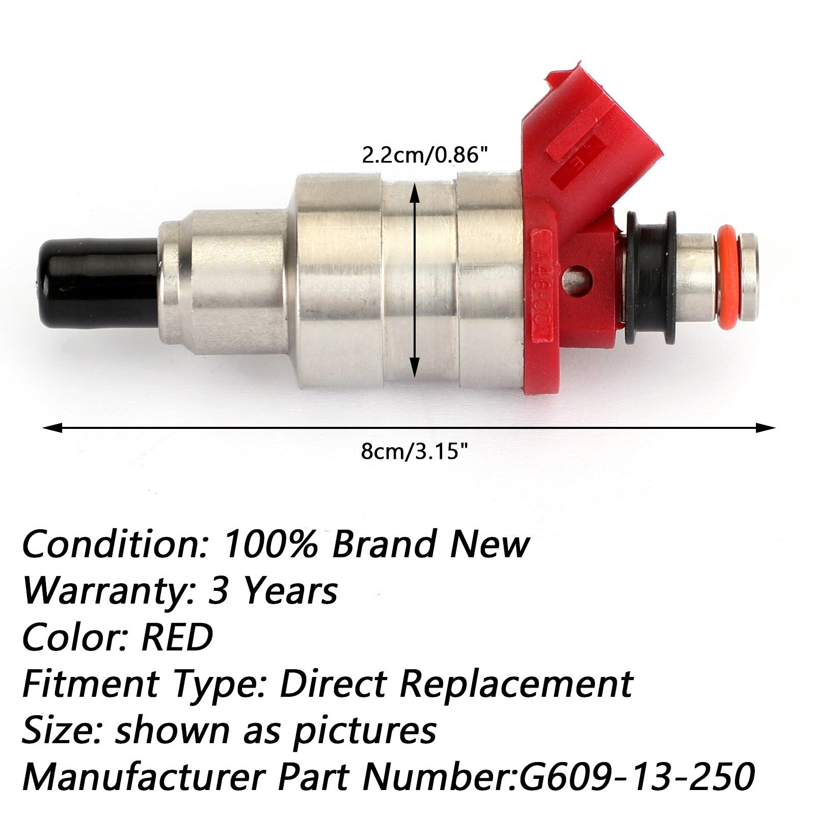 PALASER 1990-1993 Mazda B2600 Le. 5 Extended Standard 2.6L 4Pcs Fuel Injector G609-13-250 - Image 3