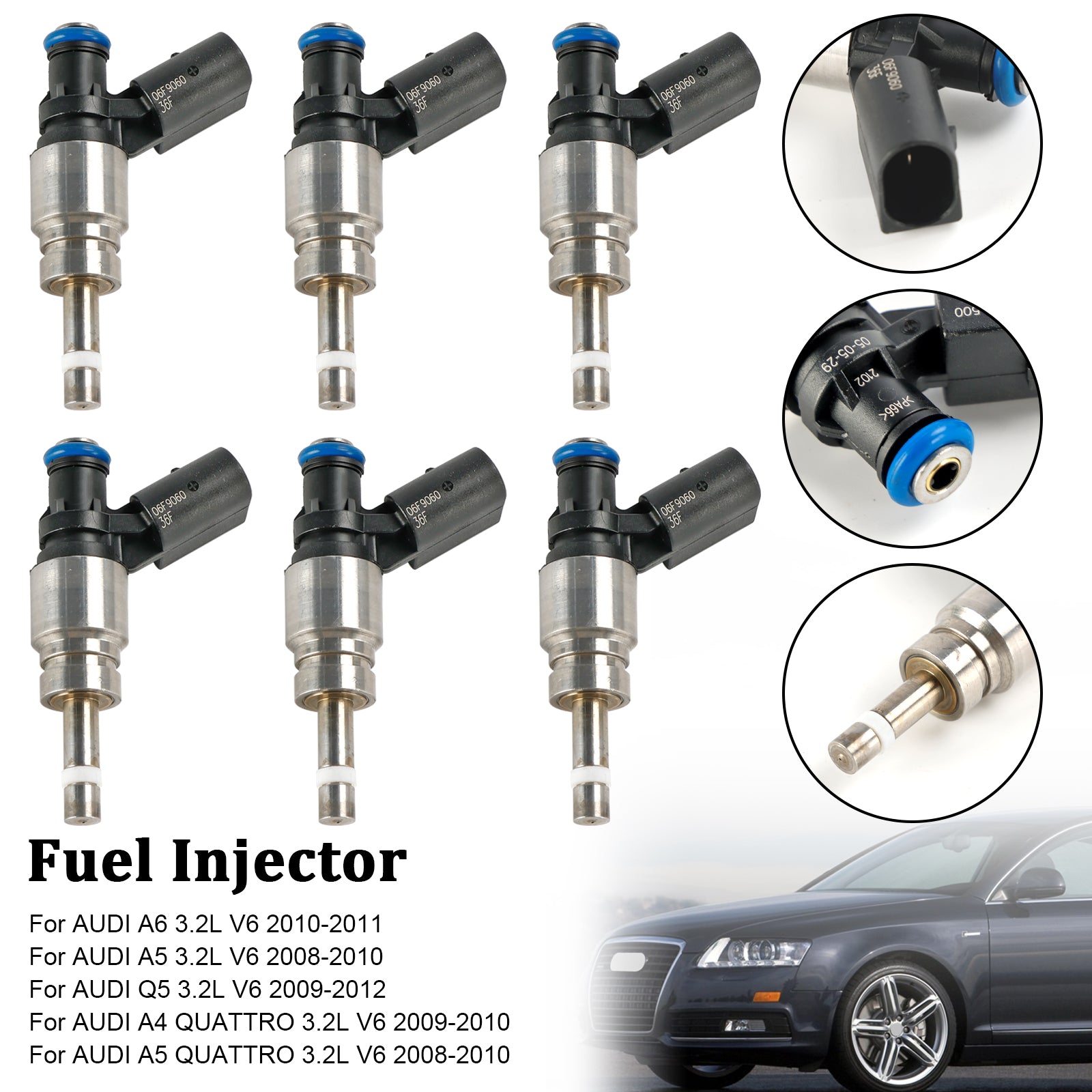 PALASER 2008-2010 Audi A5 Quattro 3.2L V6 Fuel Injector 06E906036F 0261500037 - Image 20