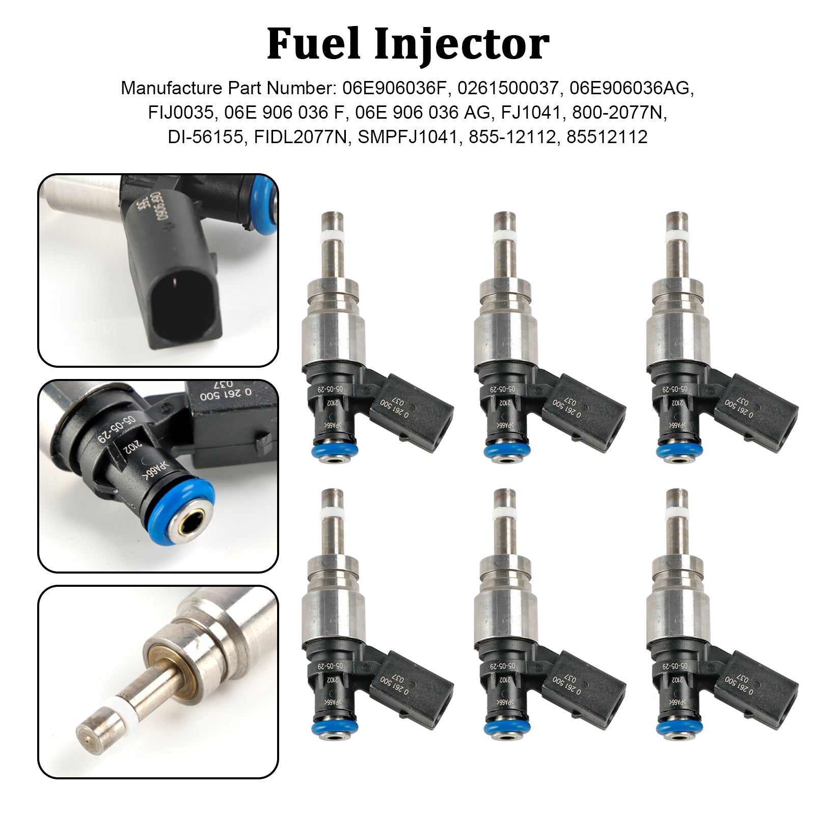 PALASER 2010-2011 Audi A6 3.2L Fuel Injector 06E906036F 0261500037 - Image 21