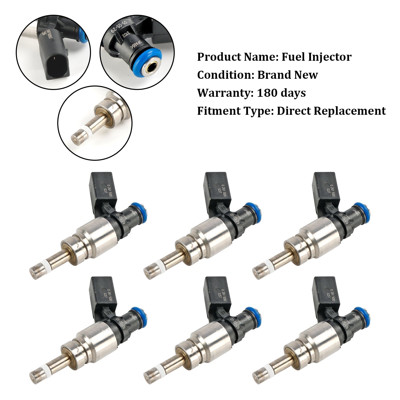 PALASER 2009-2010 Audi A4 Quattro 3.2L V6 Fuel Injector 06E906036F 0261500037 - Image 22