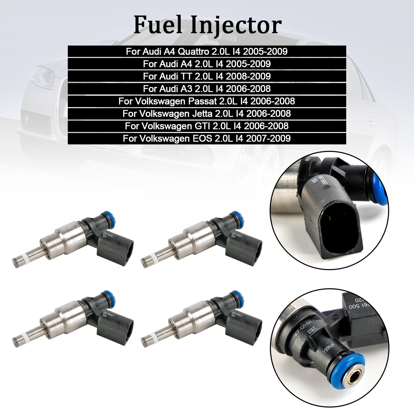 PALASER 2006-2008 Volkswagen Passat 2.0L I4 Fuel Injector 06F906036A 0261500024 - Image 19