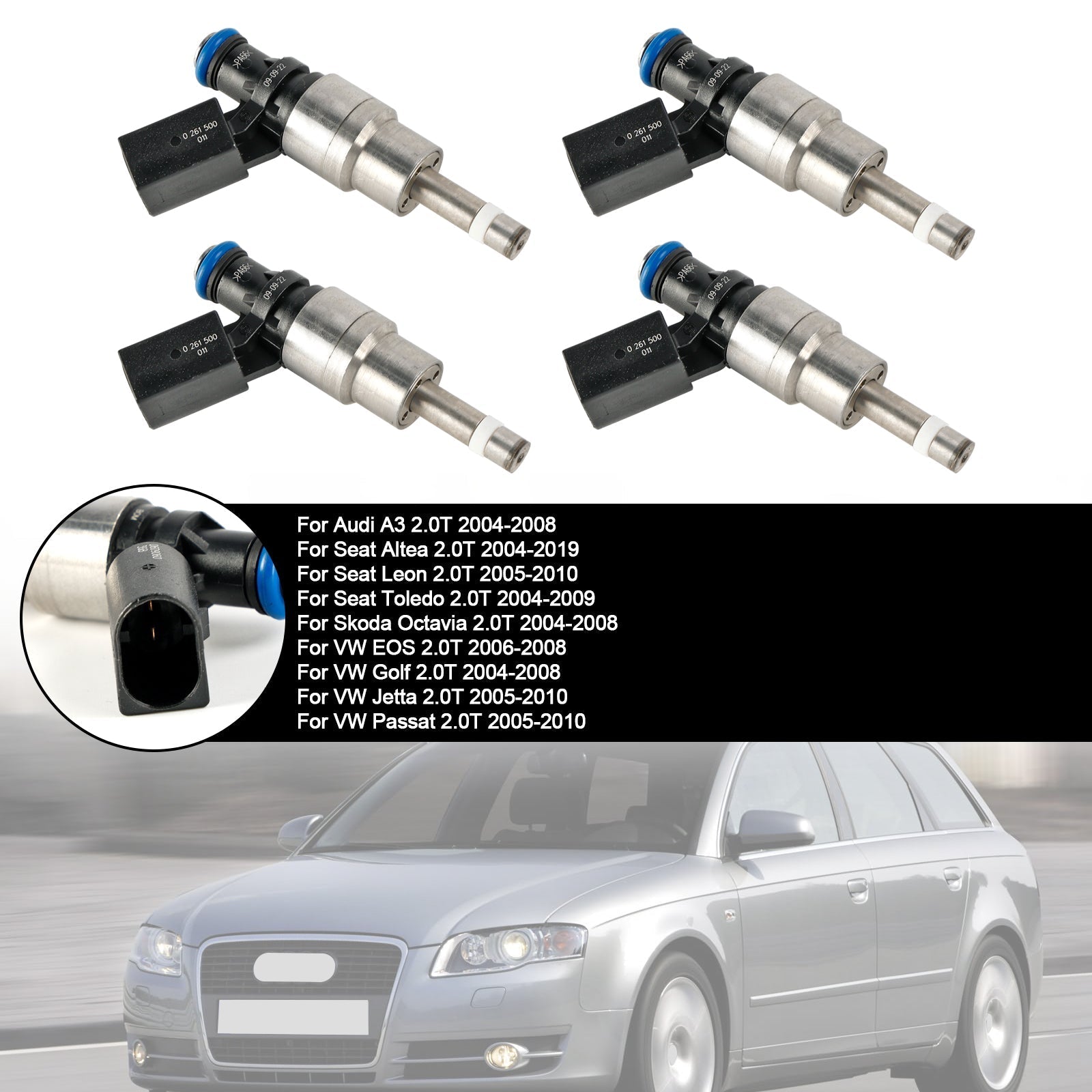 PALASER 2005-2010 Vw Passat 2.0T Fuel Injector 0261500011 06F906044D - Image 18