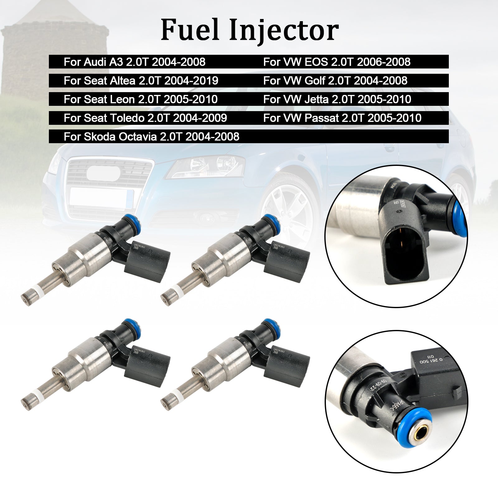 PALASER 2005-2010 Vw Passat 2.0T Fuel Injector 0261500011 06F906044D - Image 19
