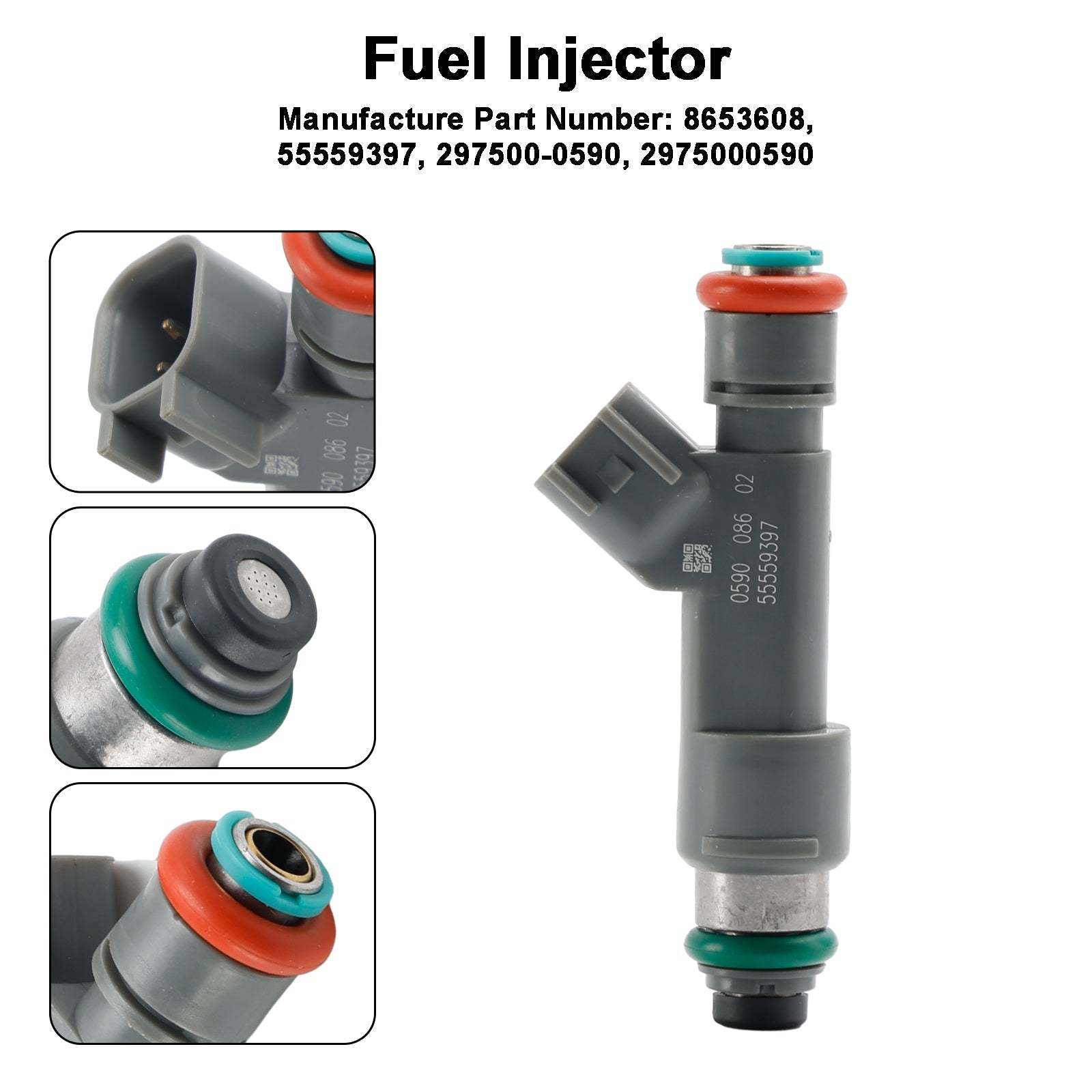 PALASER 2007-2011 Saab 9-3 1.8L 2.0L Volvo S80 & XC90 Fuel Injector 55559397 8653608 - Image 4