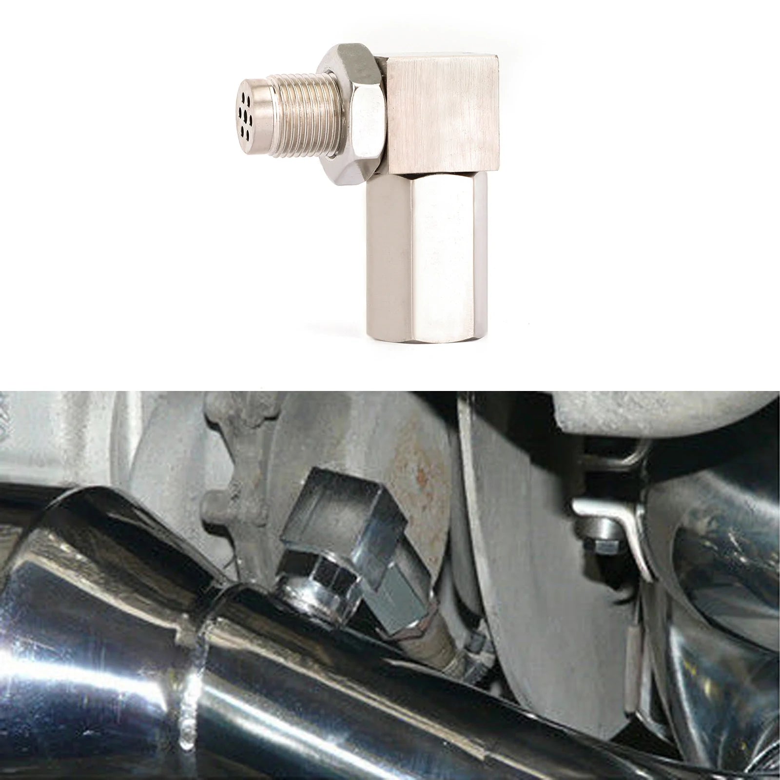 PALASER 90 Degree Check Engine Light Eliminator O2 Sensor Adapter With Mini Cat Fix P0420 Error Code Euro 5 Standard - Image 7