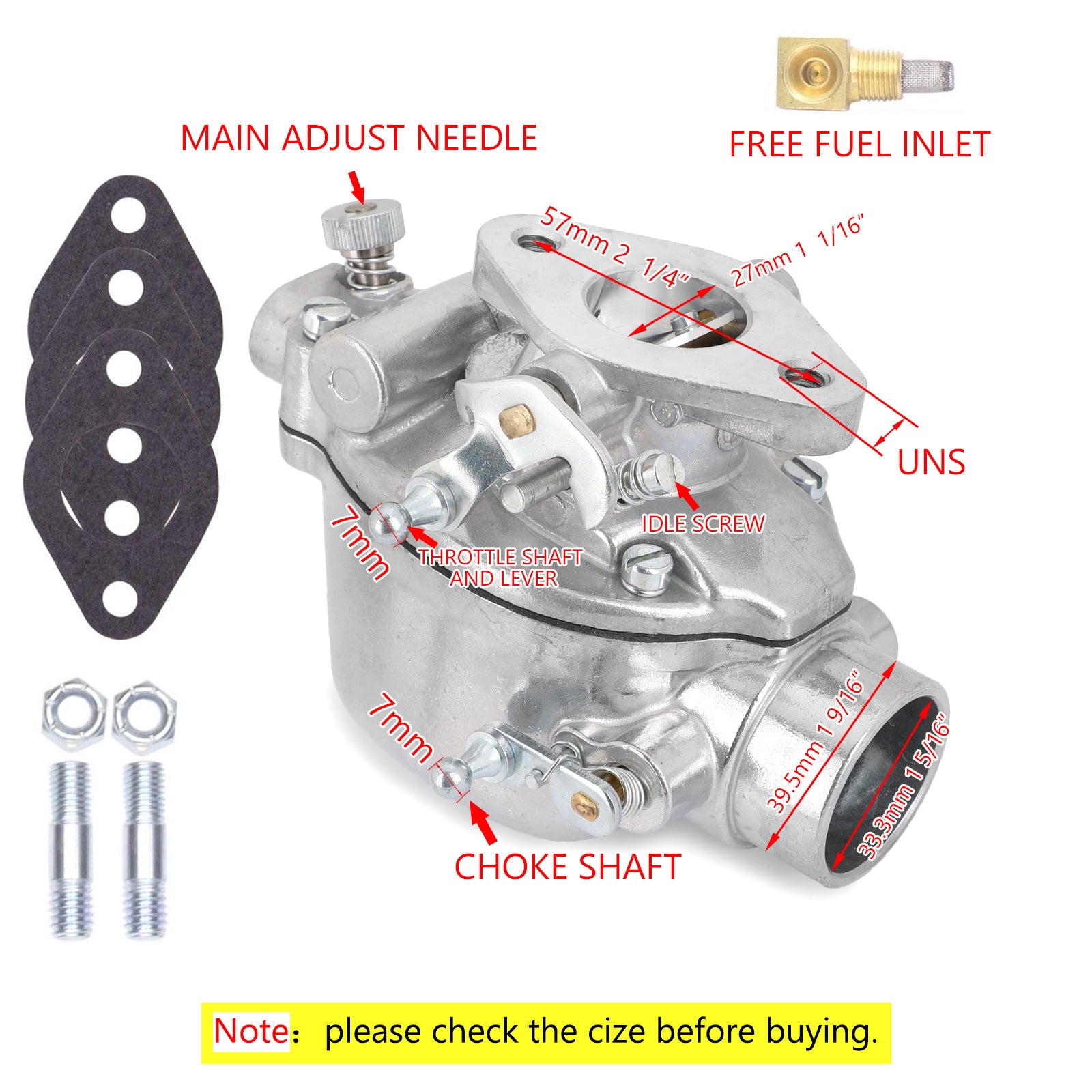 PALASER Carburetor For Ford Tractor 2N 8N 9N TSX33 8N9510C-HD New For Marvel Schebler - Image 2