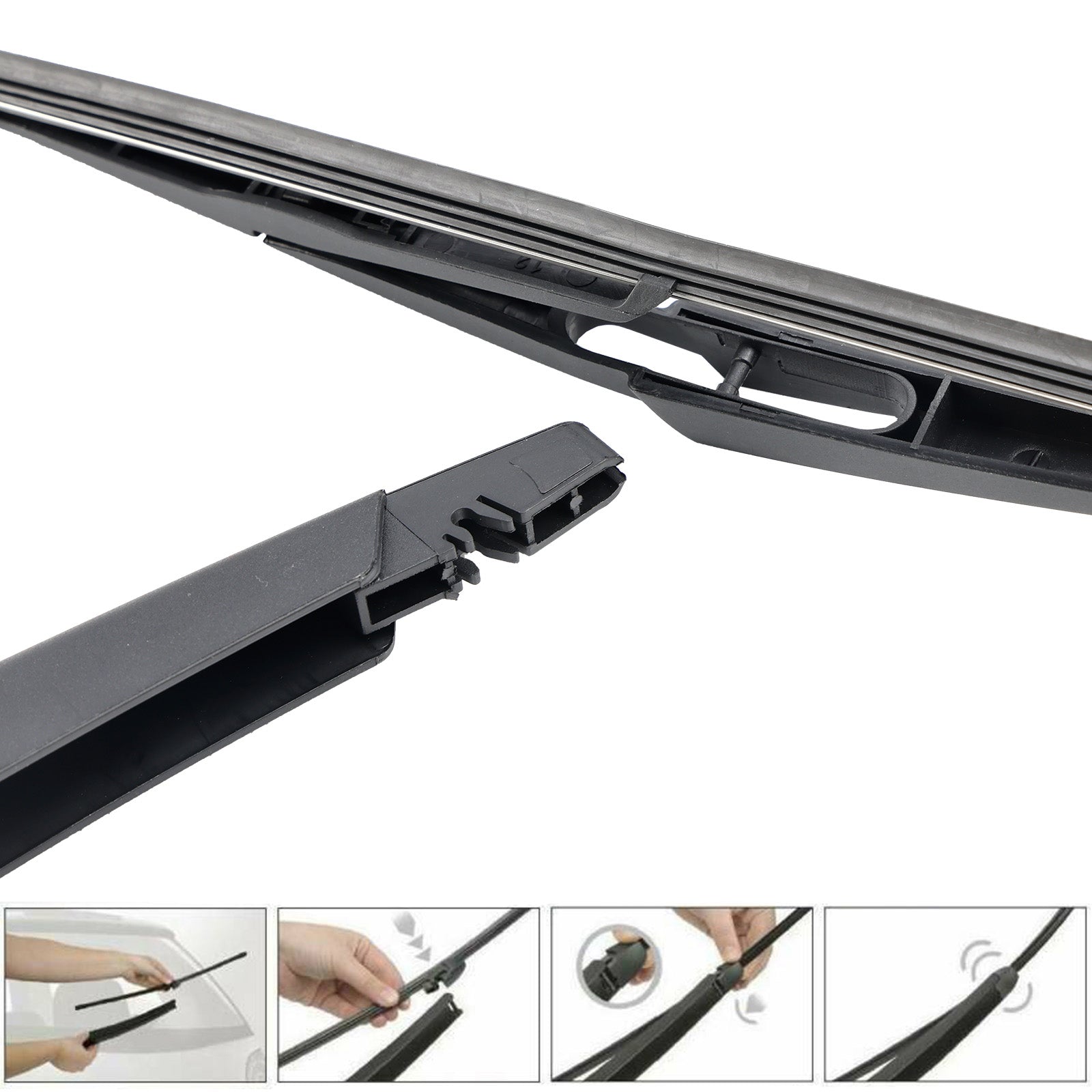 PALASER Renault Clio Ii 1998-2012 Rear Window Windshield Wiper Arm Blade Set - Image 4