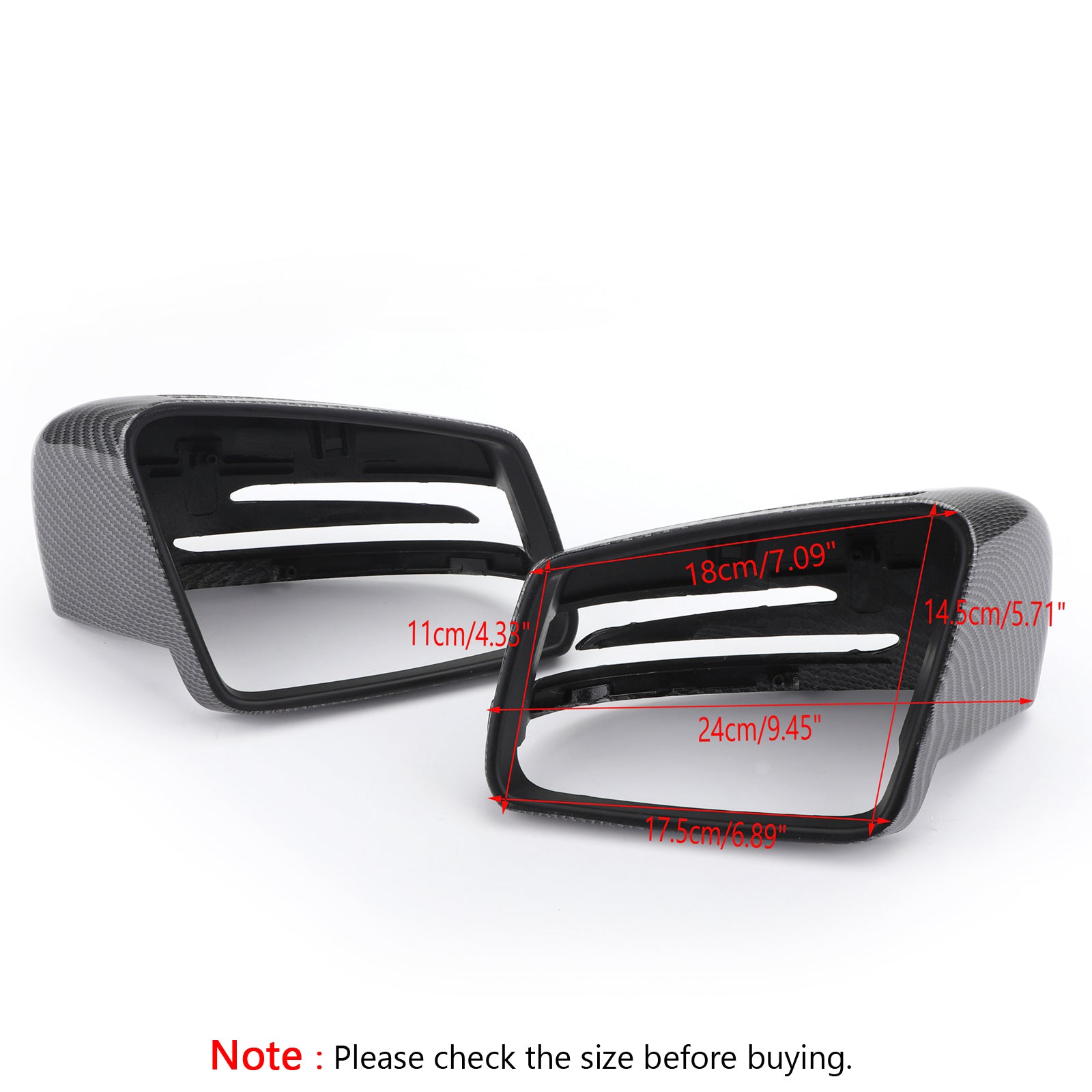 PALASER Carbon Fiber Rear View Side Mirror Cover Trim For Benz 2011-2018 Benz W212 W204 - Image 2