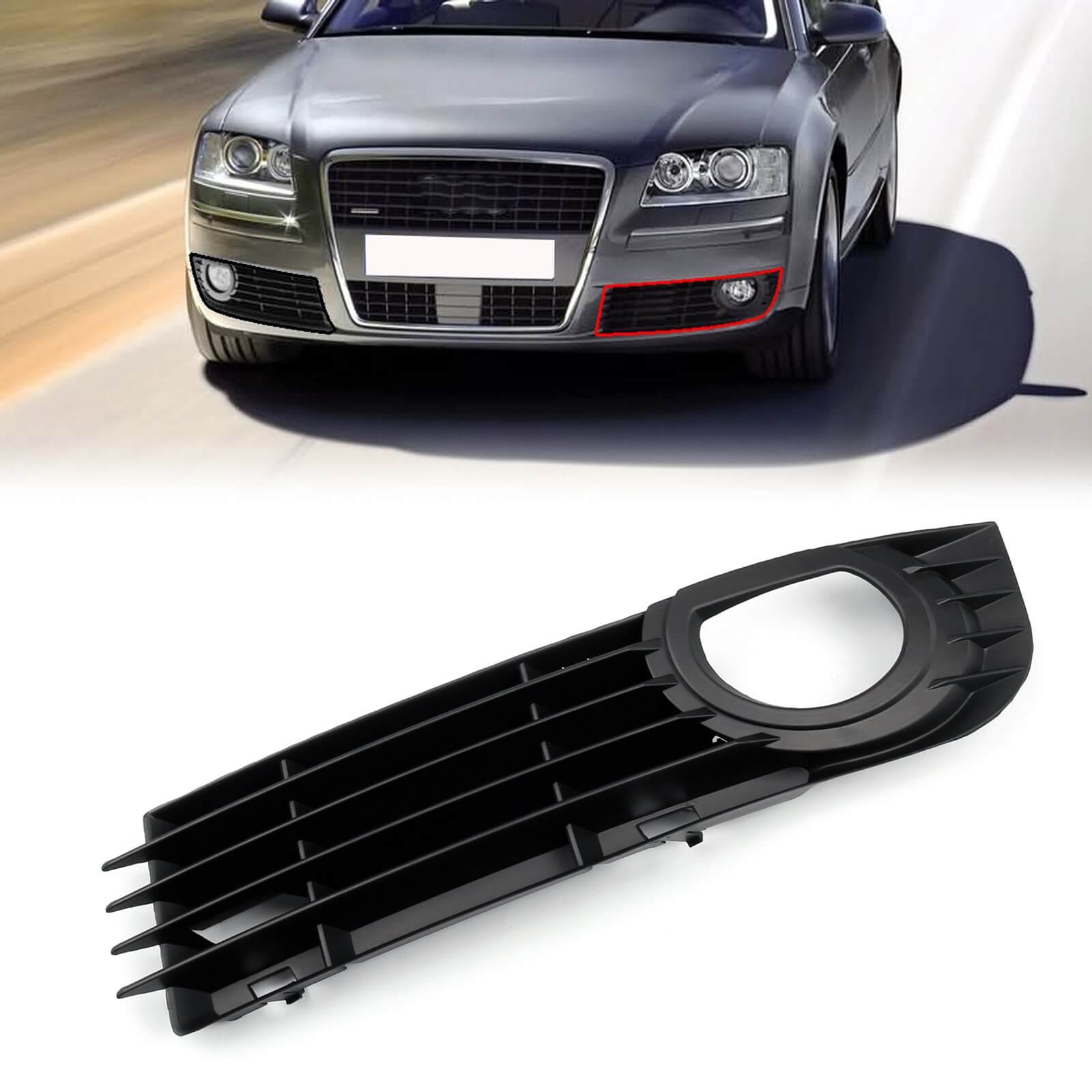 PALASER Front Grille Lower Fog Light Bumper Grill Left Right Pair For Audi A8 Quattro 06 07 08 4.2L 6.0L - Image 7