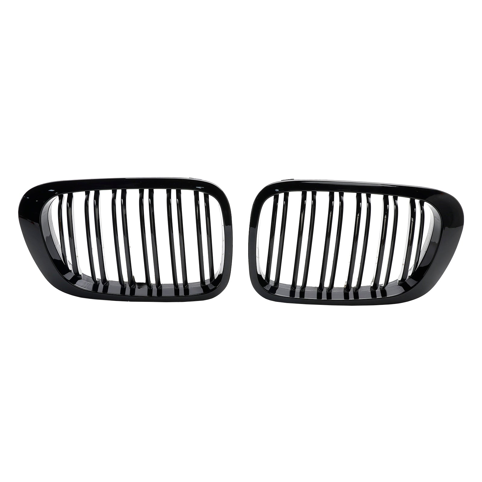 PALASER Double Line Front Hood Grille Grills Gloss Black For 1998-2001 BMW E46 2-Door - Image 2