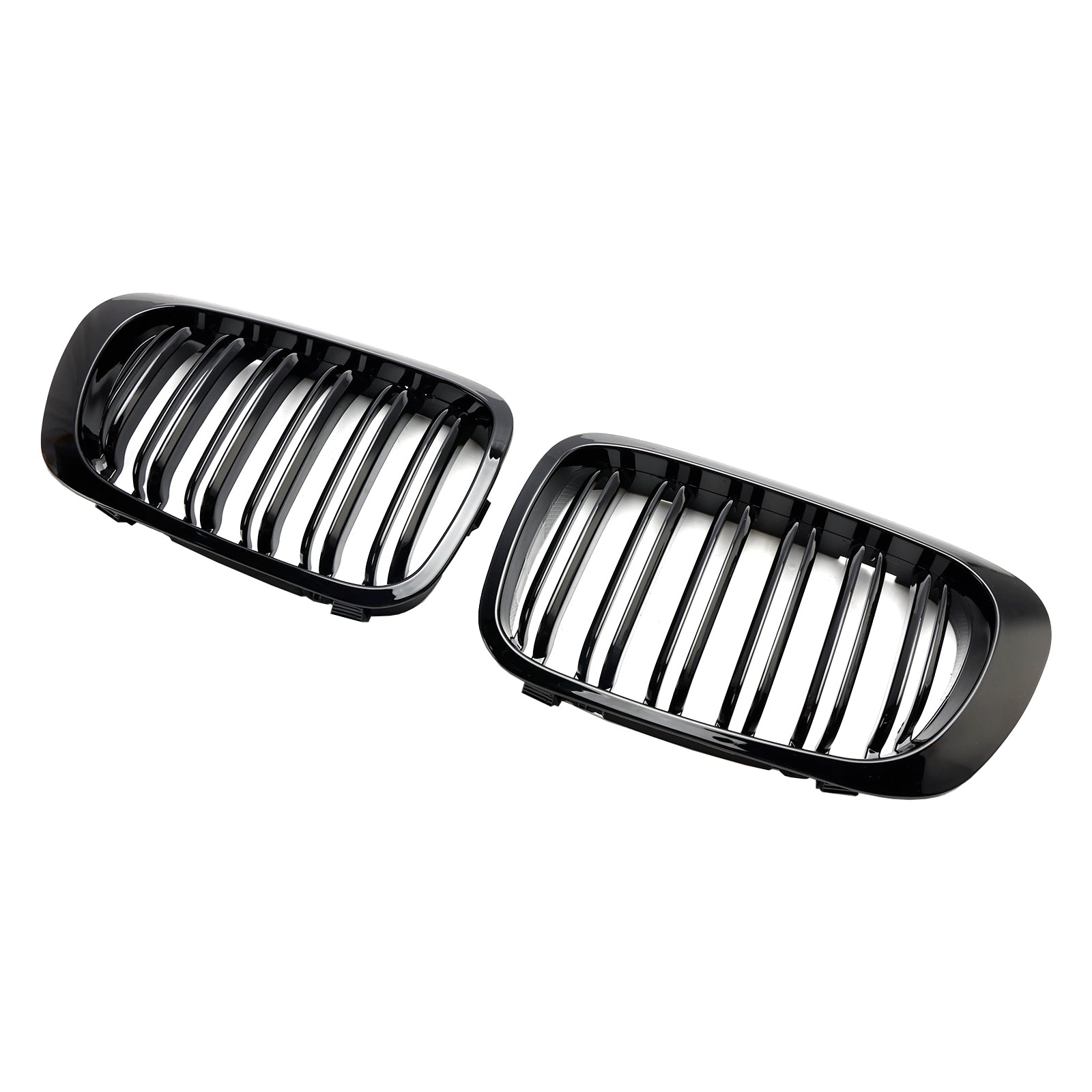 PALASER Double Line Front Hood Grille Grills Gloss Black For 1998-2001 BMW E46 2-Door - Image 3