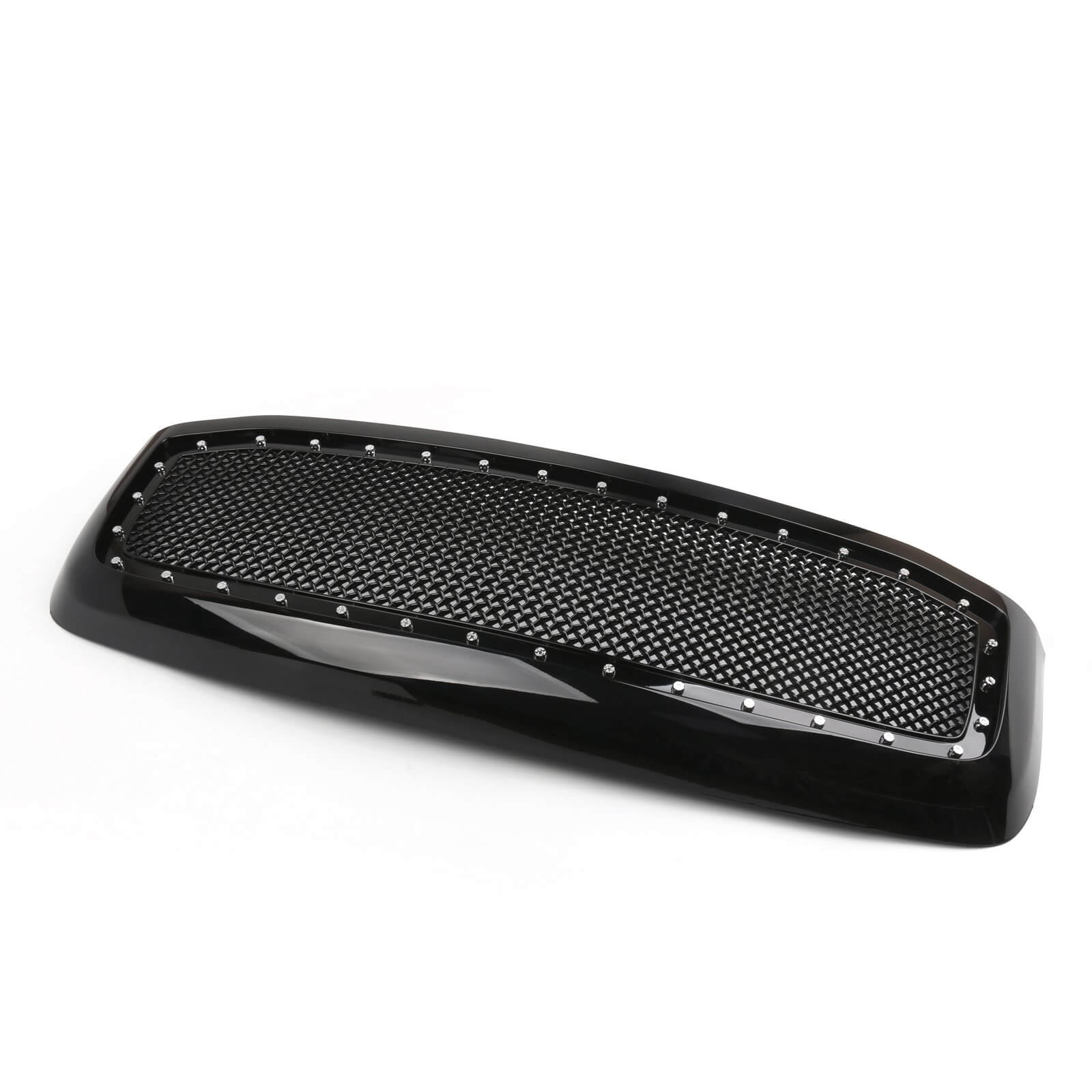 PALASER 2006-2008 Dodge Ram 1500 2500 3500 Front Hood Grill Mesh Style Rivet Grille Replacement Black/chrome - Image 9