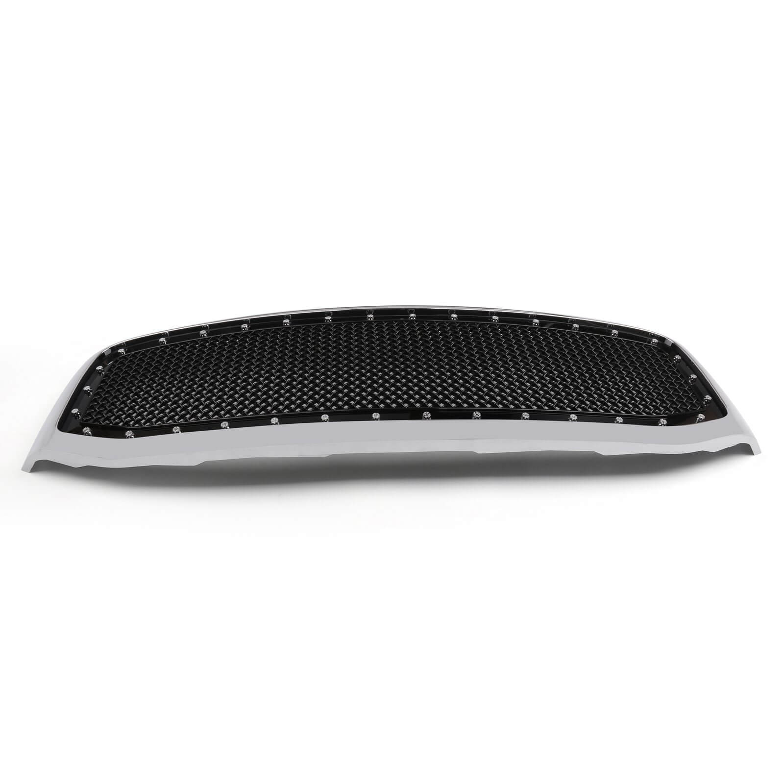 PALASER 2006-2008 Dodge Ram 1500 2500 3500 Front Hood Grill Mesh Style Rivet Grille Replacement Black/chrome - Image 12