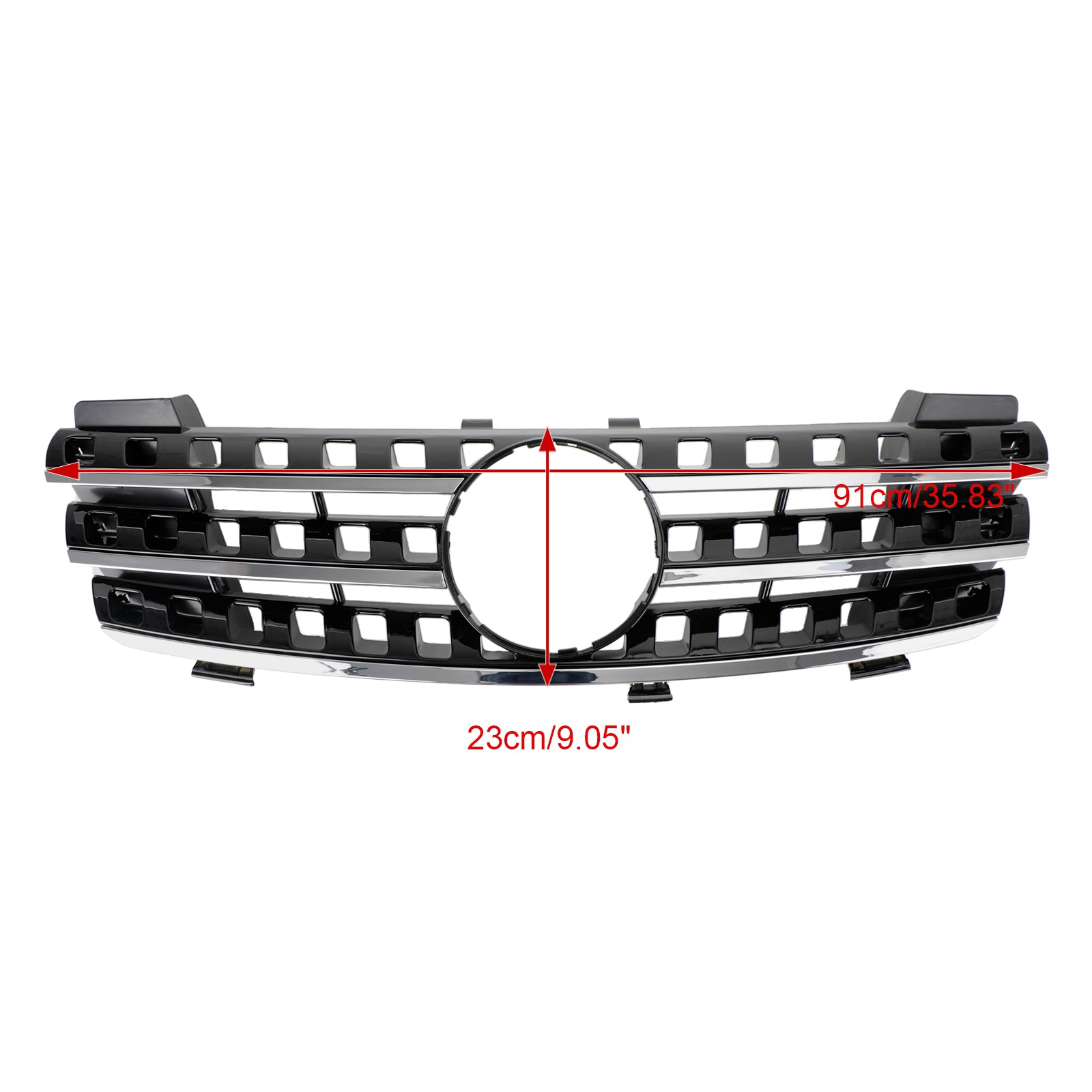 PALASER 2005-2008 W164 Benz Ml-class Front Grill Chrome/black Grille - Image 3