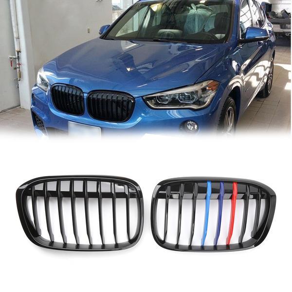 PALASER 1Pair Front Kidney Grill Grille For 2016+ BMW F48 F49 X1 - Image 5