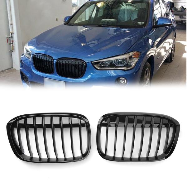 PALASER 1Pair Front Kidney Grill Grille For 2016+ BMW F48 F49 X1 - Image 6