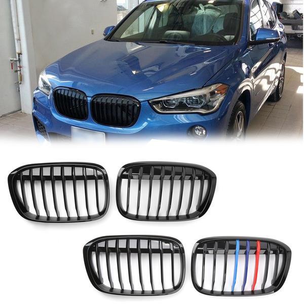 PALASER 1Pair Front Kidney Grill Grille For 2016+ BMW F48 F49 X1