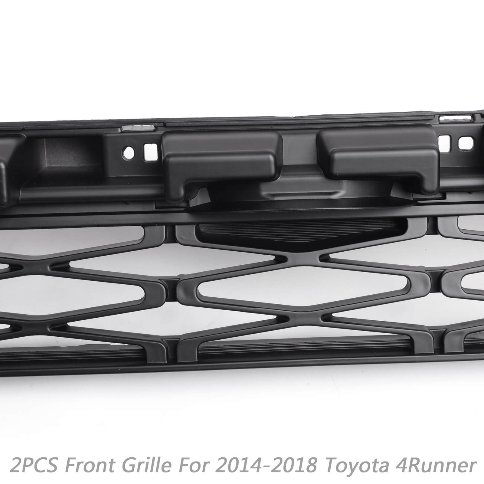 PALASER No Need To Drill Version 2014-2019 4Runner Trd Pro 2 Piece Front Bumper Grille PZ323-35056 PZ327-35053 Grill Replacement+gray - Image 5