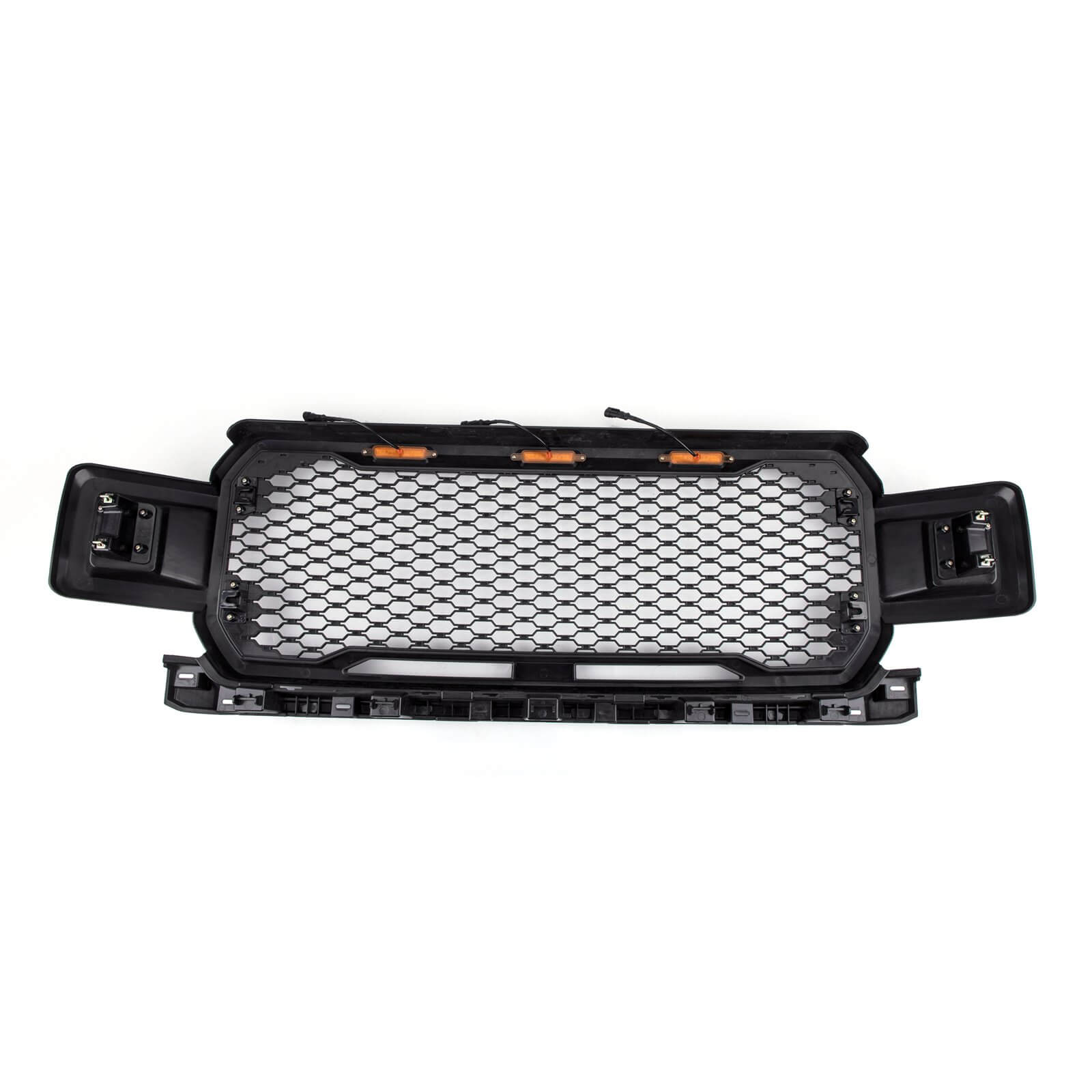 PALASER 18-20 Ford F150 Honeycomb Grill Amber LED Raptor Style Grill Repalcment - Image 6