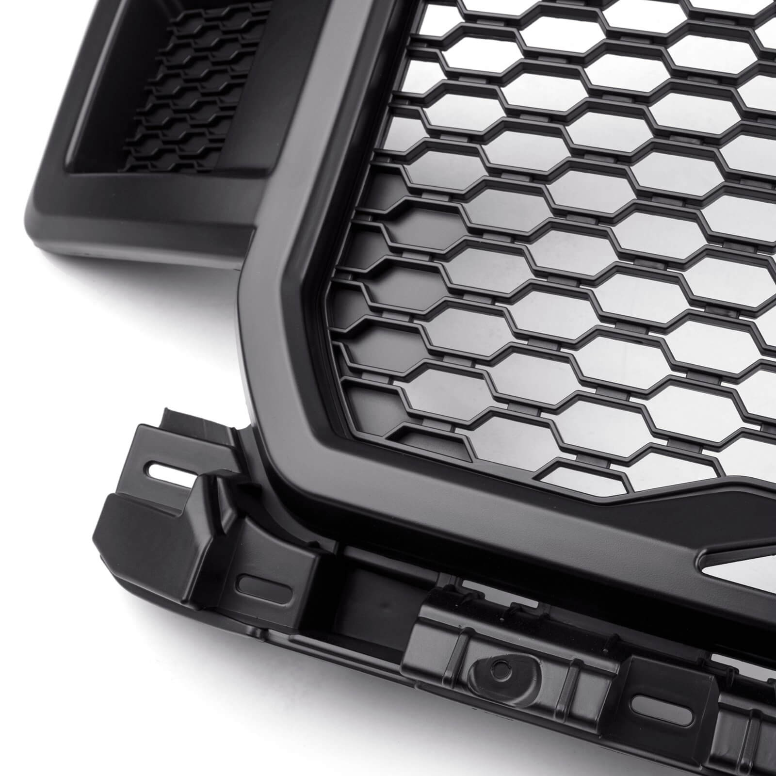PALASER 18-20 Ford F150 Honeycomb Grill Amber LED Raptor Style Grill Repalcment - Image 9