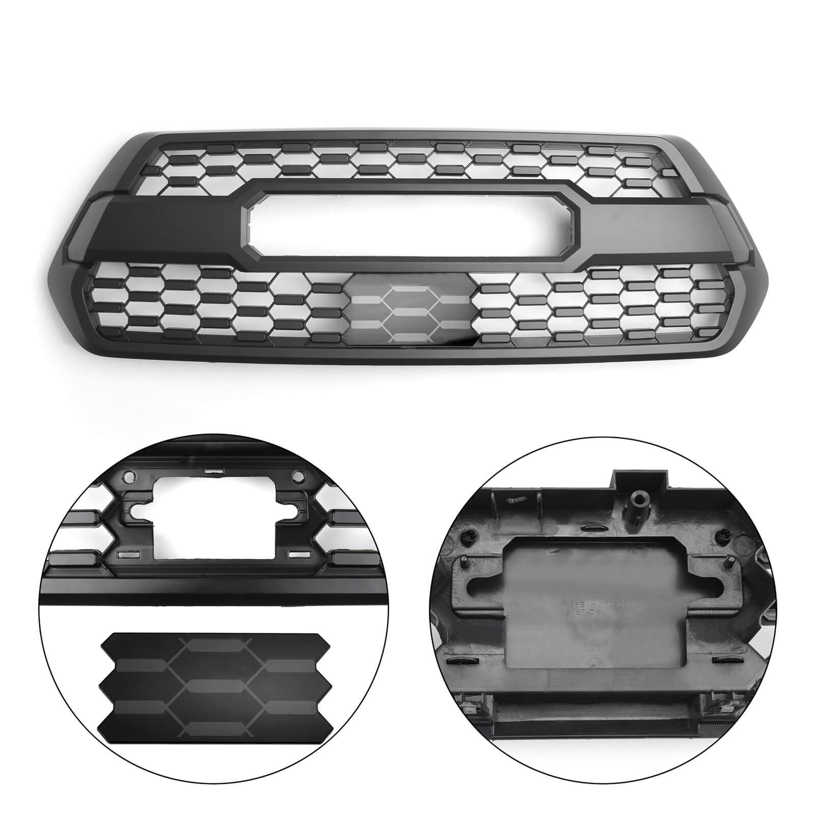 PALASER Trd Pro Grille + Acc Drcc Garnish Sensor Cover + LED Lights For Toyota Tacoma 2016-2023 - Image 9