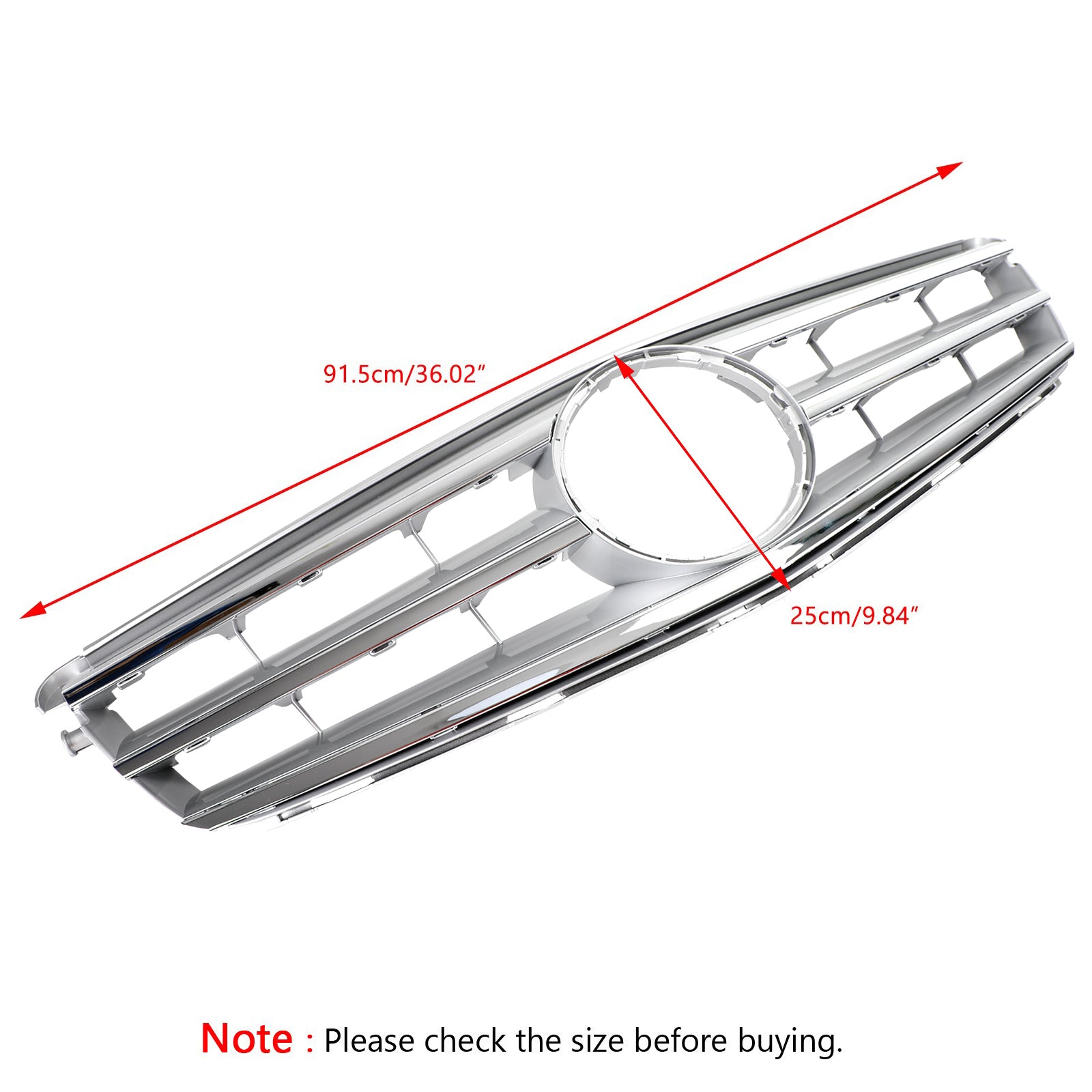 PALASER 2008-2014 Benz C Class W204 W/led Emblem C300/C350 Front Bumper Grille - Image 7