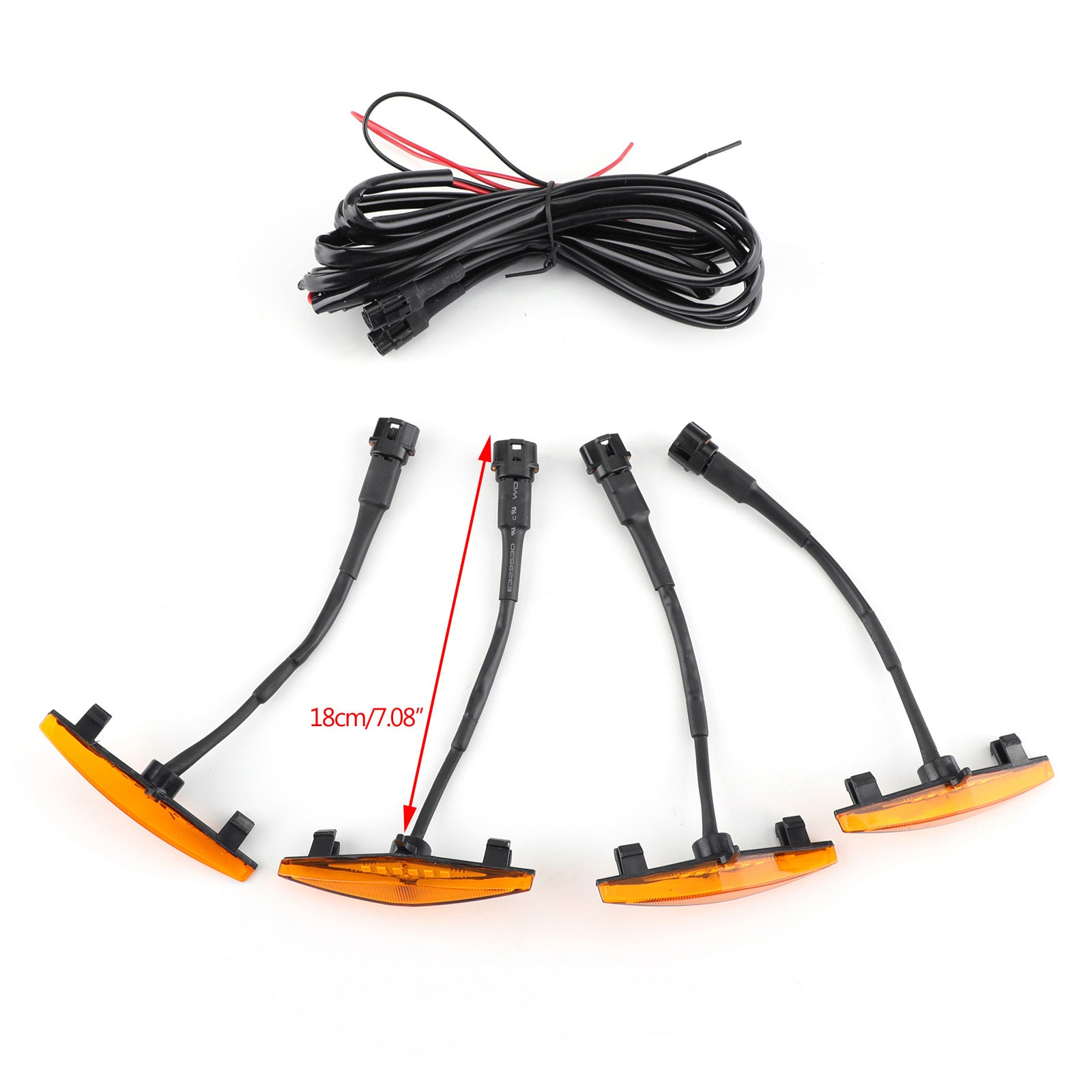 PALASER 4PCS Plastic Car Grilles Grill LED Lights For Toyota 4Runner Trd Pro 2014-2019 - Image 2