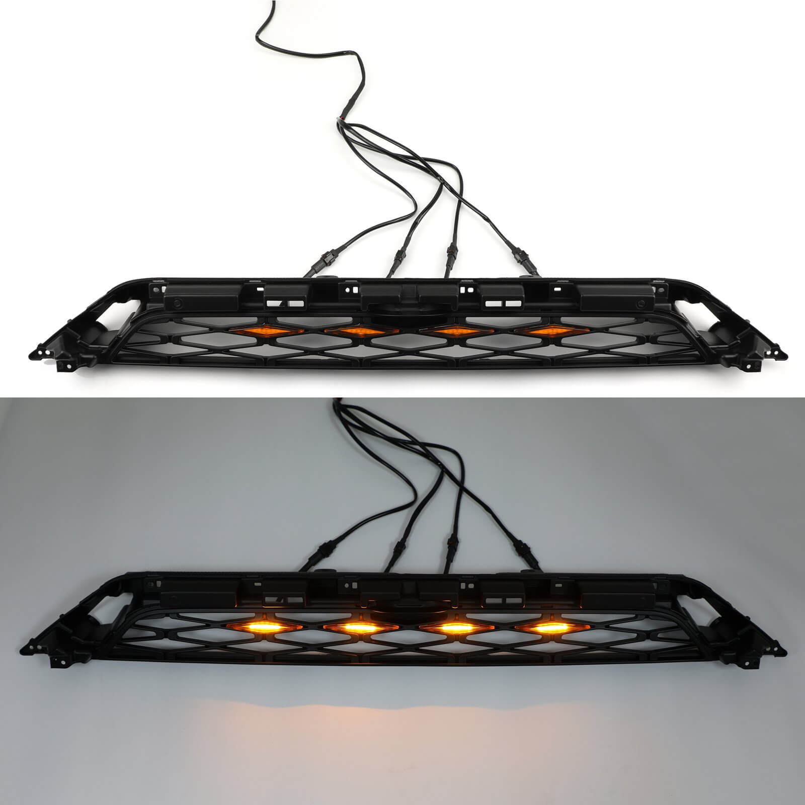 PALASER 4PCS Plastic Car Grilles Grill LED Lights For Toyota 4Runner Trd Pro 2014-2019 - Image 3
