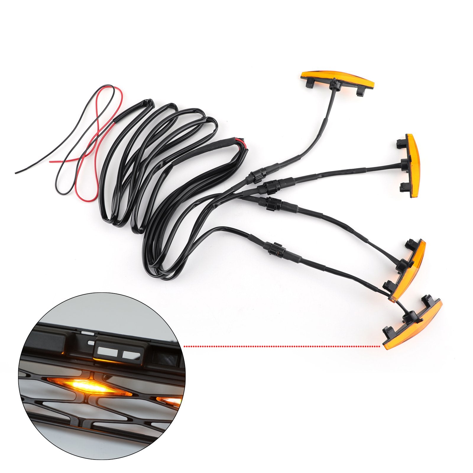 PALASER 2014-2019 Toyota 4Runner Trd Pro Front Grille Grill Kit Gray Word + LED Light - Image 7