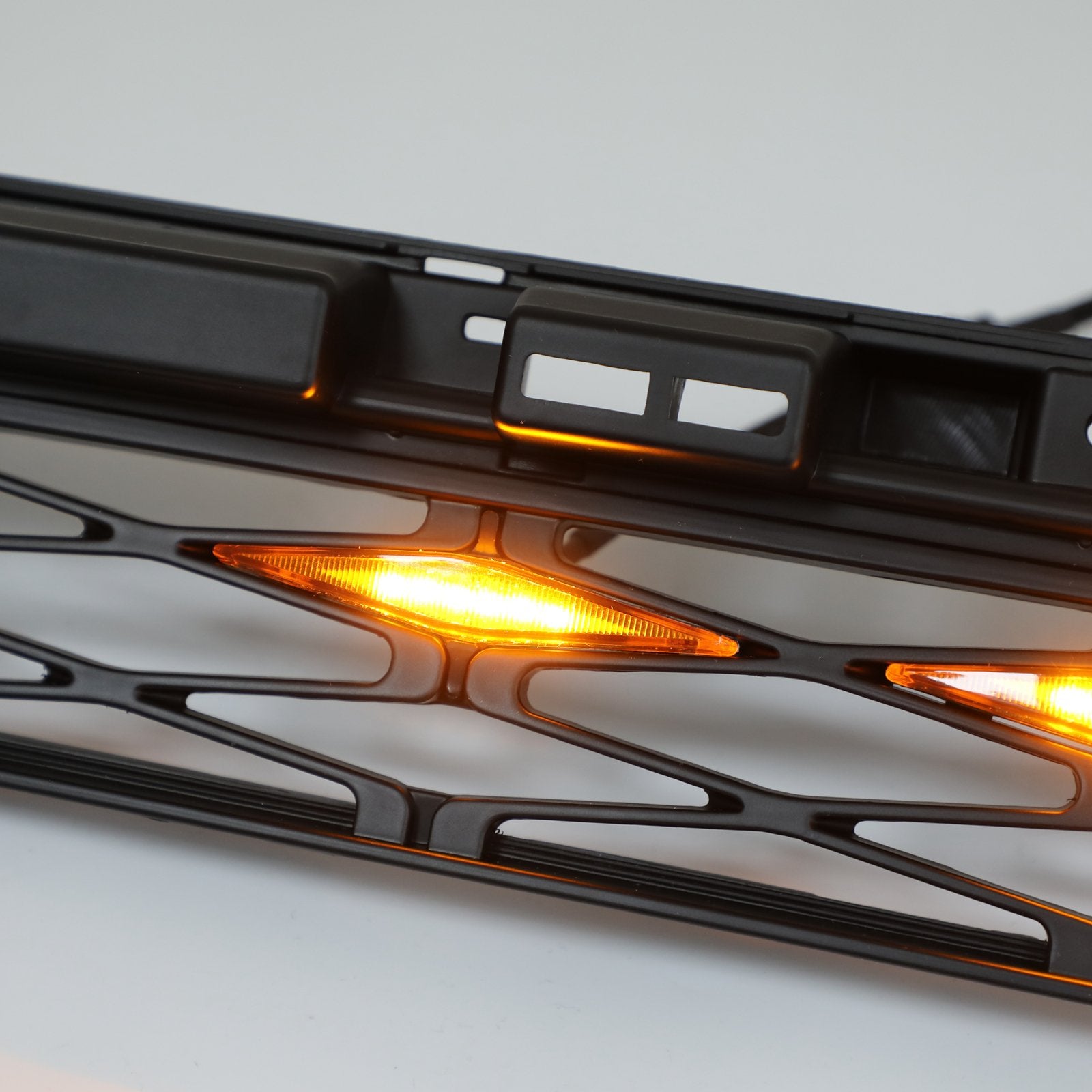 PALASER 2014-2019 Toyota 4Runner Trd Pro Front Grille Grill Kit Gray Word + LED Light - Image 15
