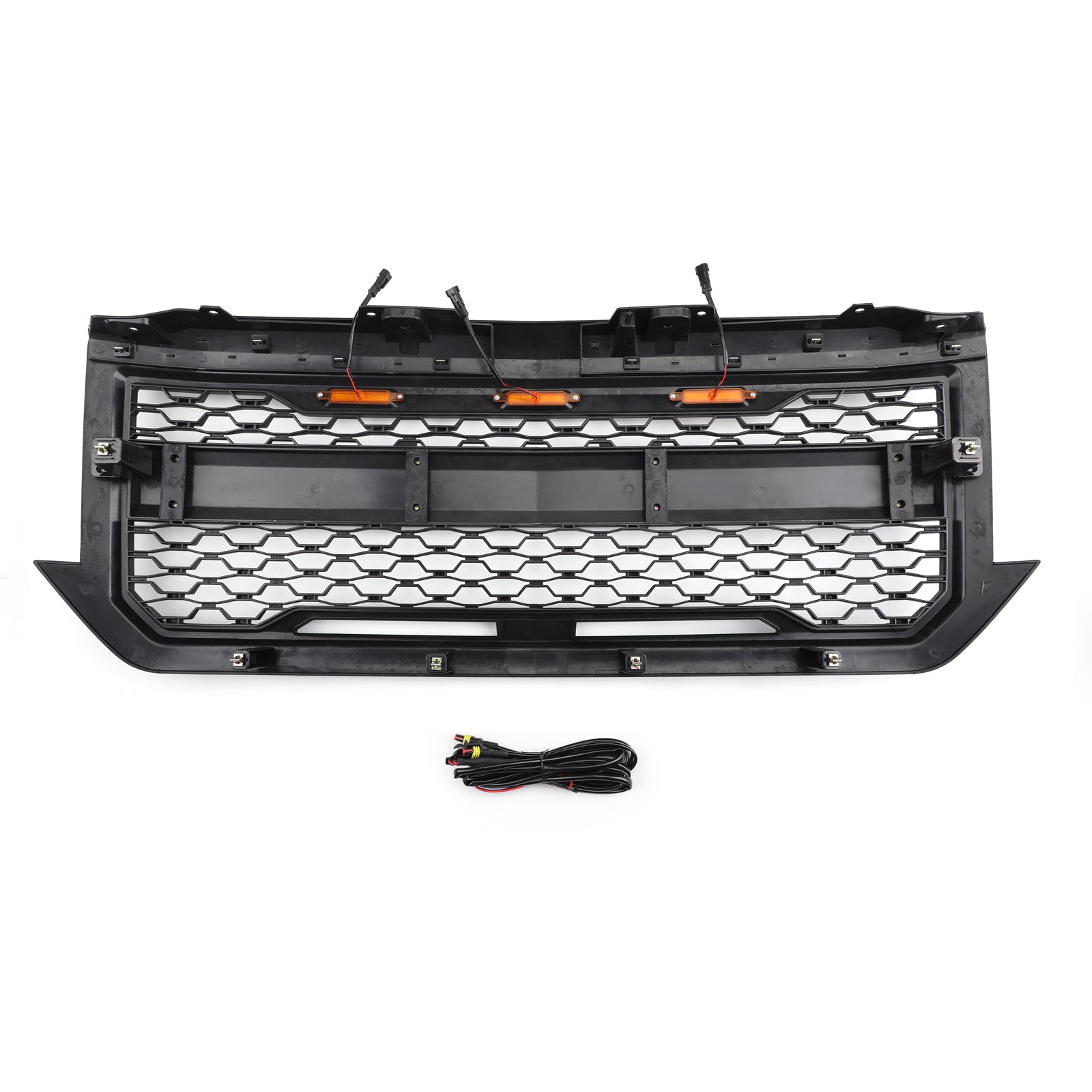 PALASER 2016-2018 Chevrolet Chevy Silverado 1500 Front Bumper Grille With Amber Lights - Image 6