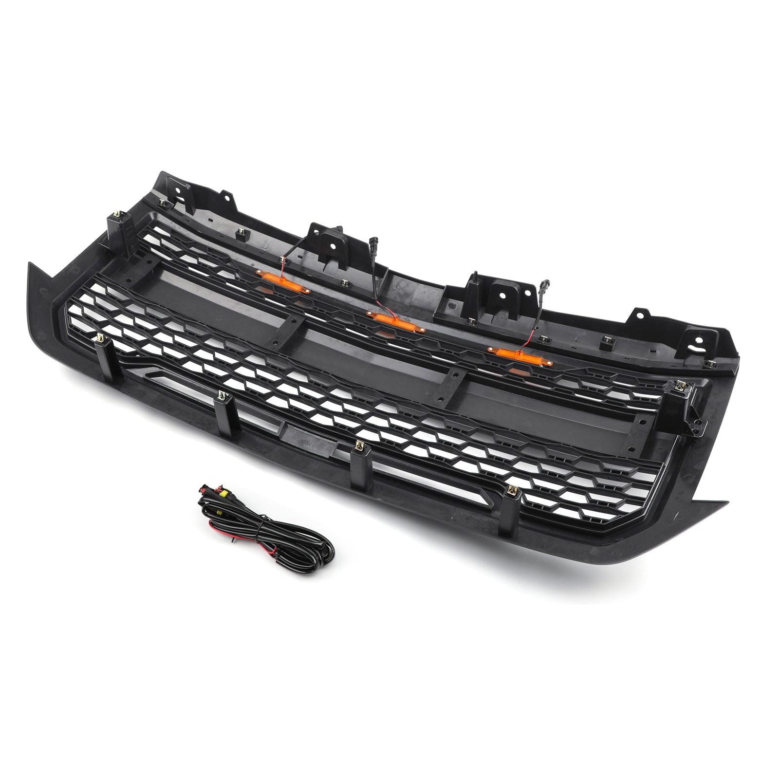 PALASER 2016-2018 Chevrolet Chevy Silverado 1500 Front Bumper Grille With Amber Lights - Image 7