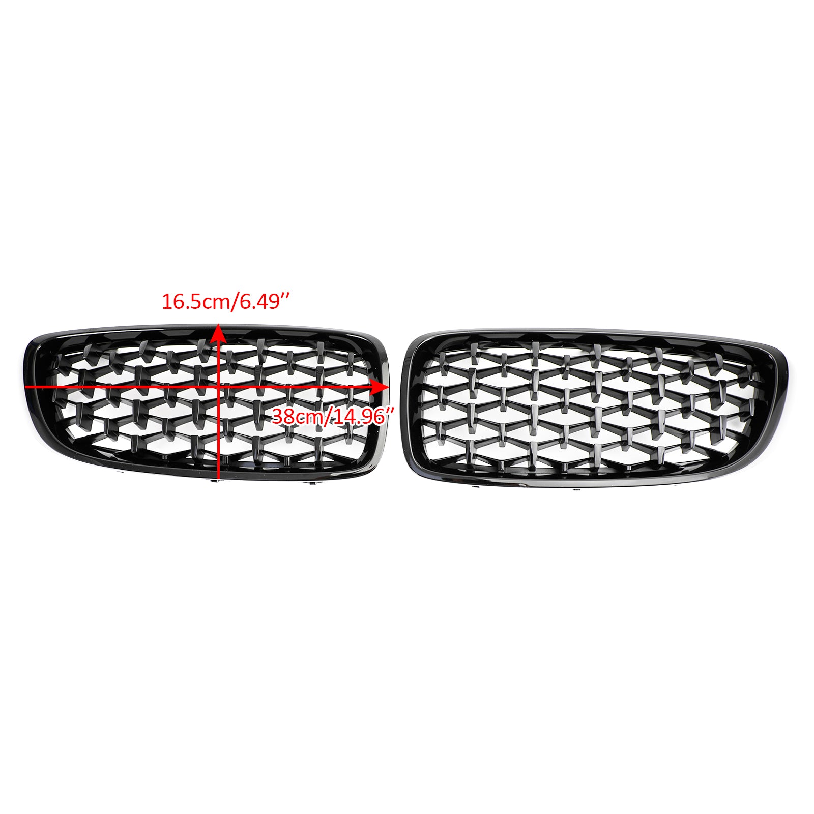 PALASER Pair Diamond Front Upper Grille For 2014-2018 BMW 4 Series F32 F33 F36 F82 - Image 6