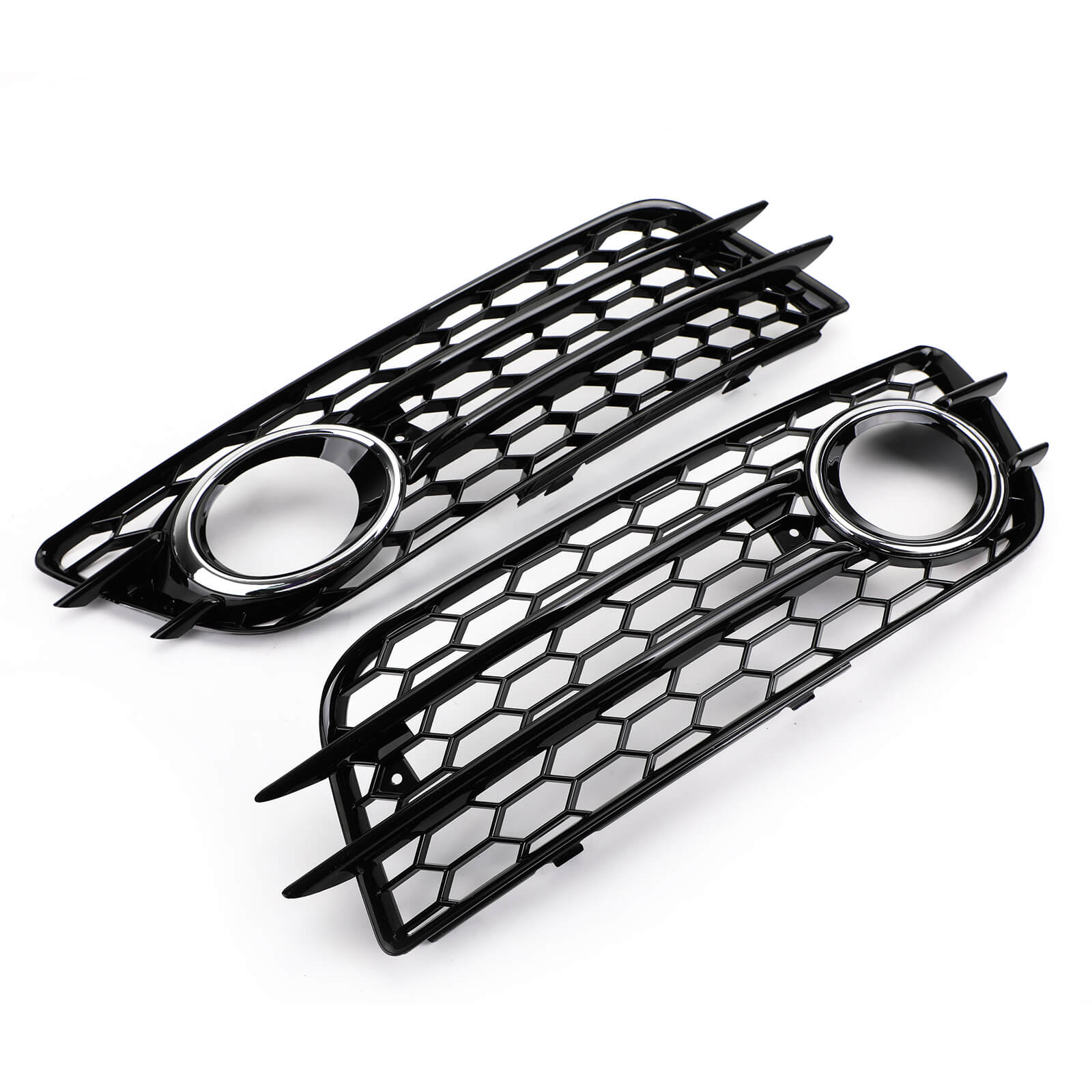 PALASER Audi A4 S-line S4 2008-2012 Sport Version Honeycomb Style Fog Light Grille Bumper - Image 2