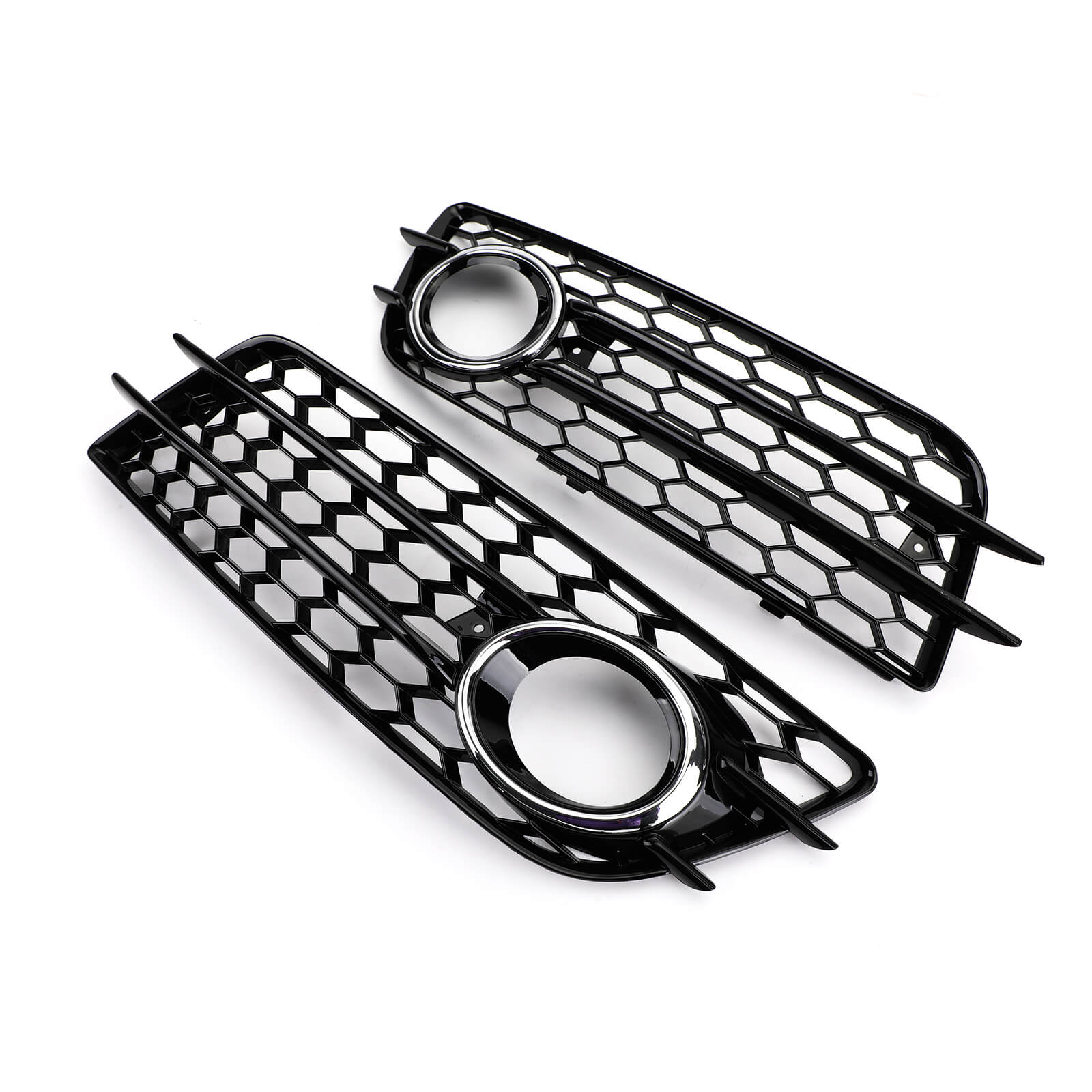 PALASER Audi A4 S-line S4 2008-2012 Sport Version Honeycomb Style Fog Light Grille Bumper - Image 4