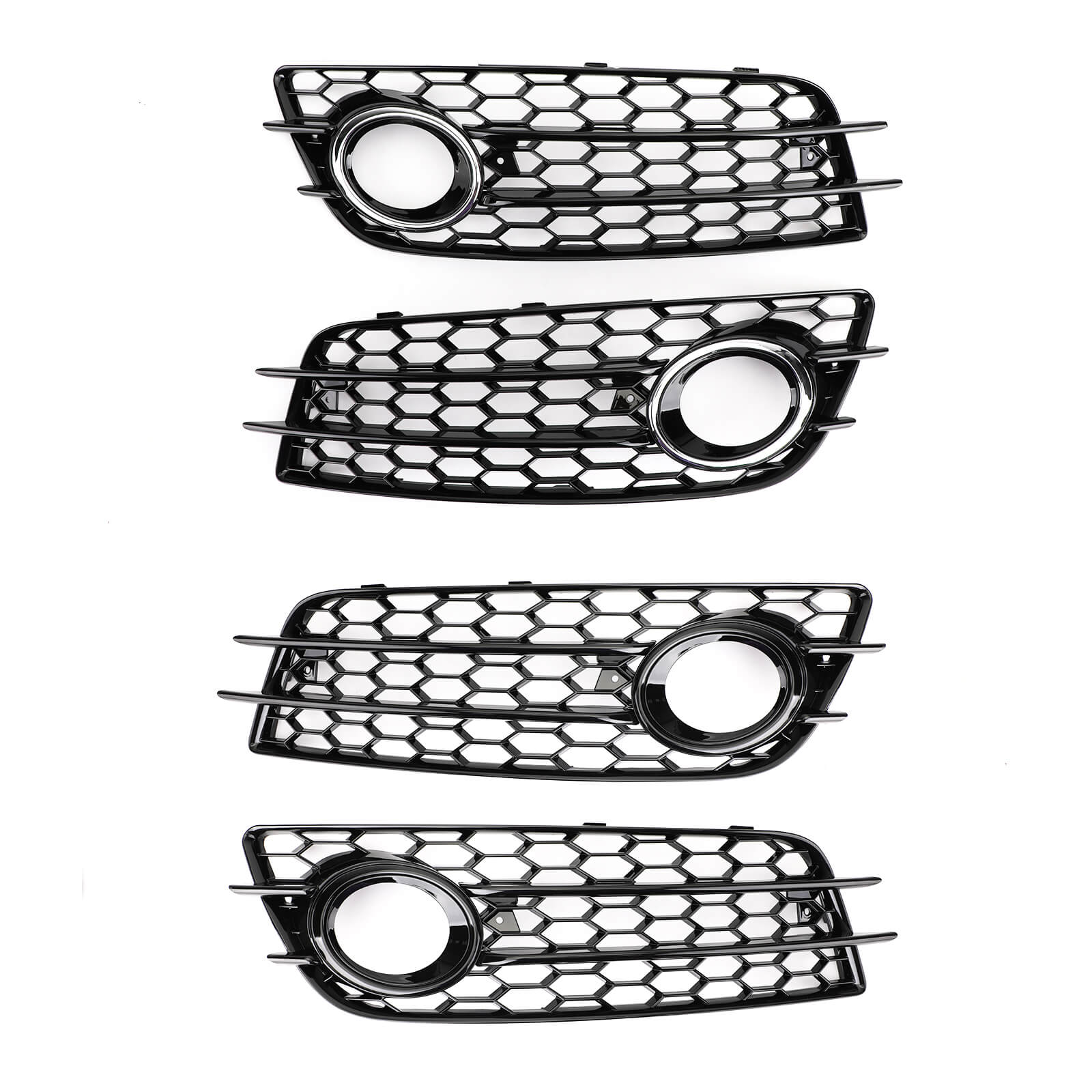 PALASER Audi A4 S-line S4 2008-2012 Sport Version Honeycomb Style Fog Light Grille Bumper