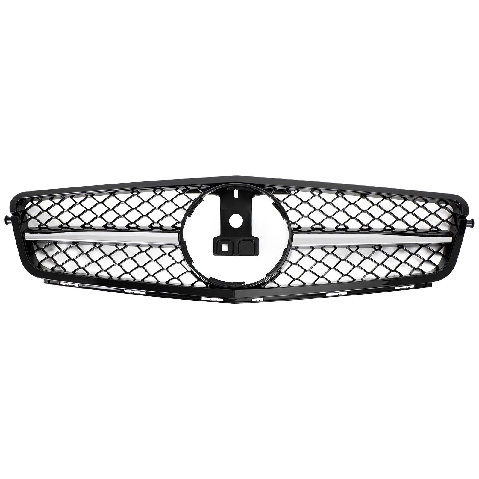 PALASER 2008-14 C-class W204 C300 C350 Benz Grille ABS Gloss Black Chrome Front Grille Replacement - Image 12