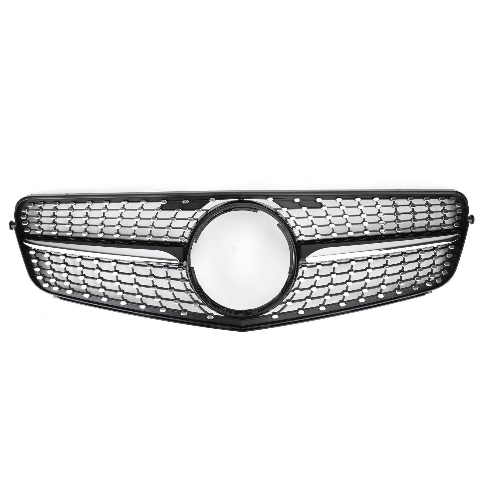 PALASER 2008-2014 Benz W204 C200 C300 Diamond Black Chrome Front Grille Grill - Image 8