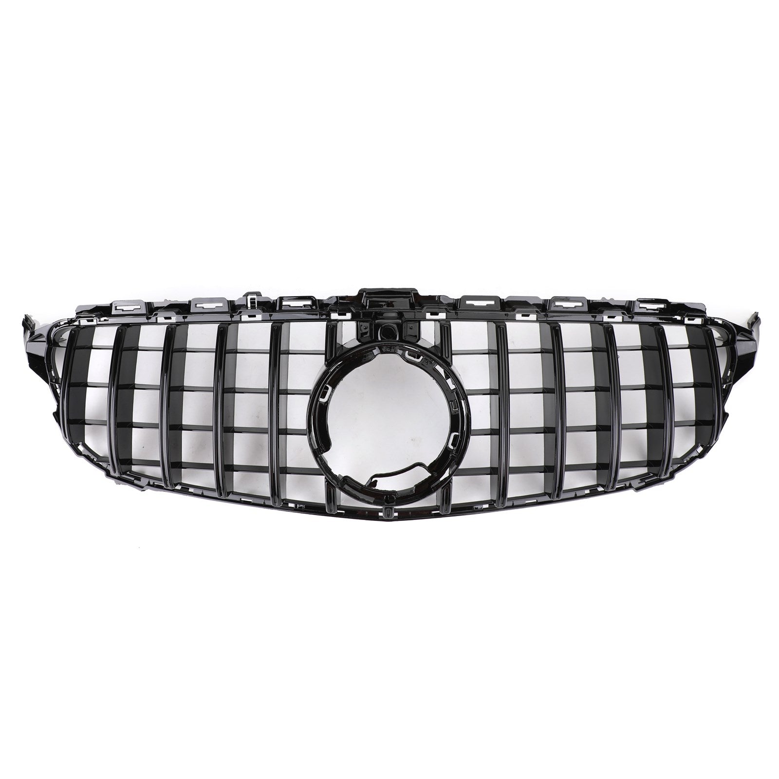 PALASER 2019-2021 Benz W205 C205 A205 Amg Gtr Style Fashion Black Grill Grille W/camera - Image 4