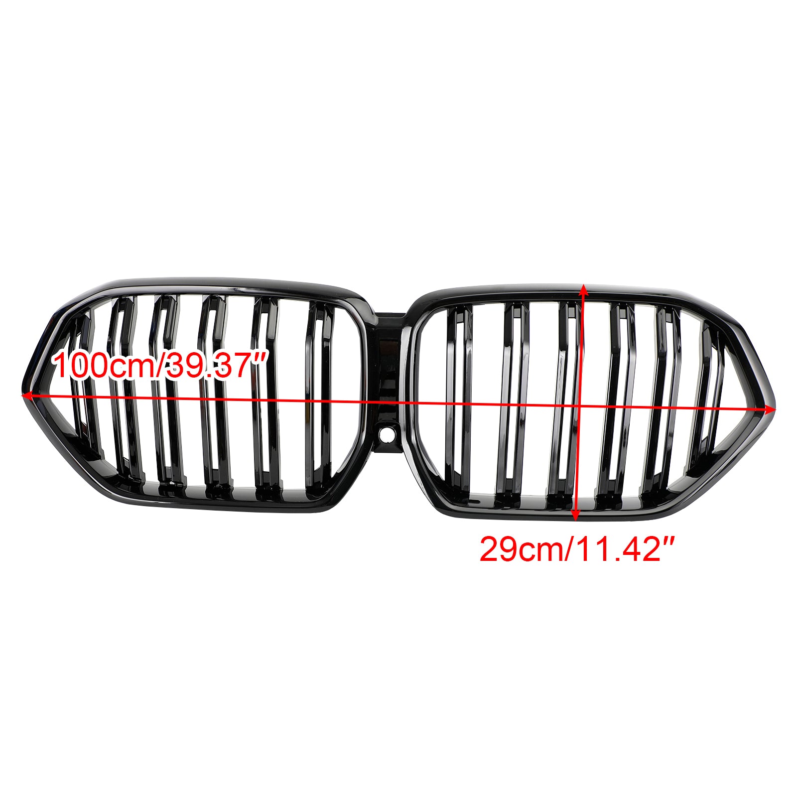 PALASER Front Bumper Grille Grill Fit 2020-2022 BMW X6 G06 M50i W/camera Hole Black - Image 3
