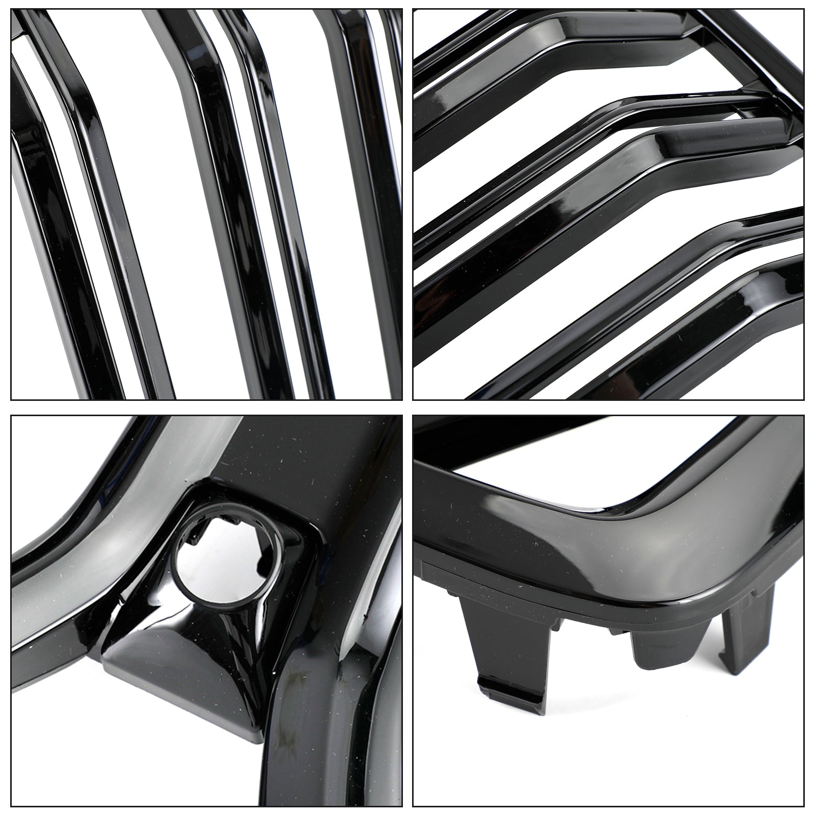 PALASER Front Bumper Grille Grill Fit 2020-2022 BMW X6 G06 M50i W/camera Hole Black - Image 5