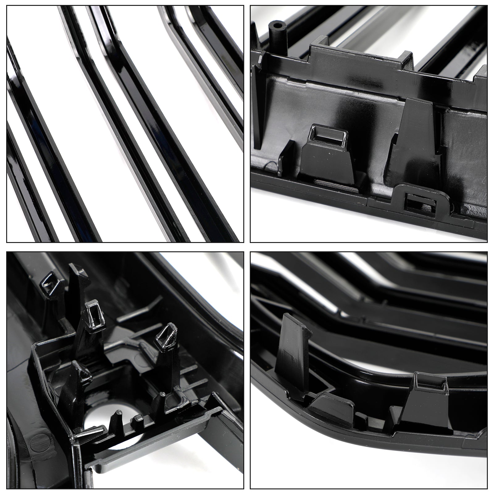 PALASER Front Bumper Grille Grill Fit 2020-2022 BMW X6 G06 M50i W/camera Hole Black - Image 8